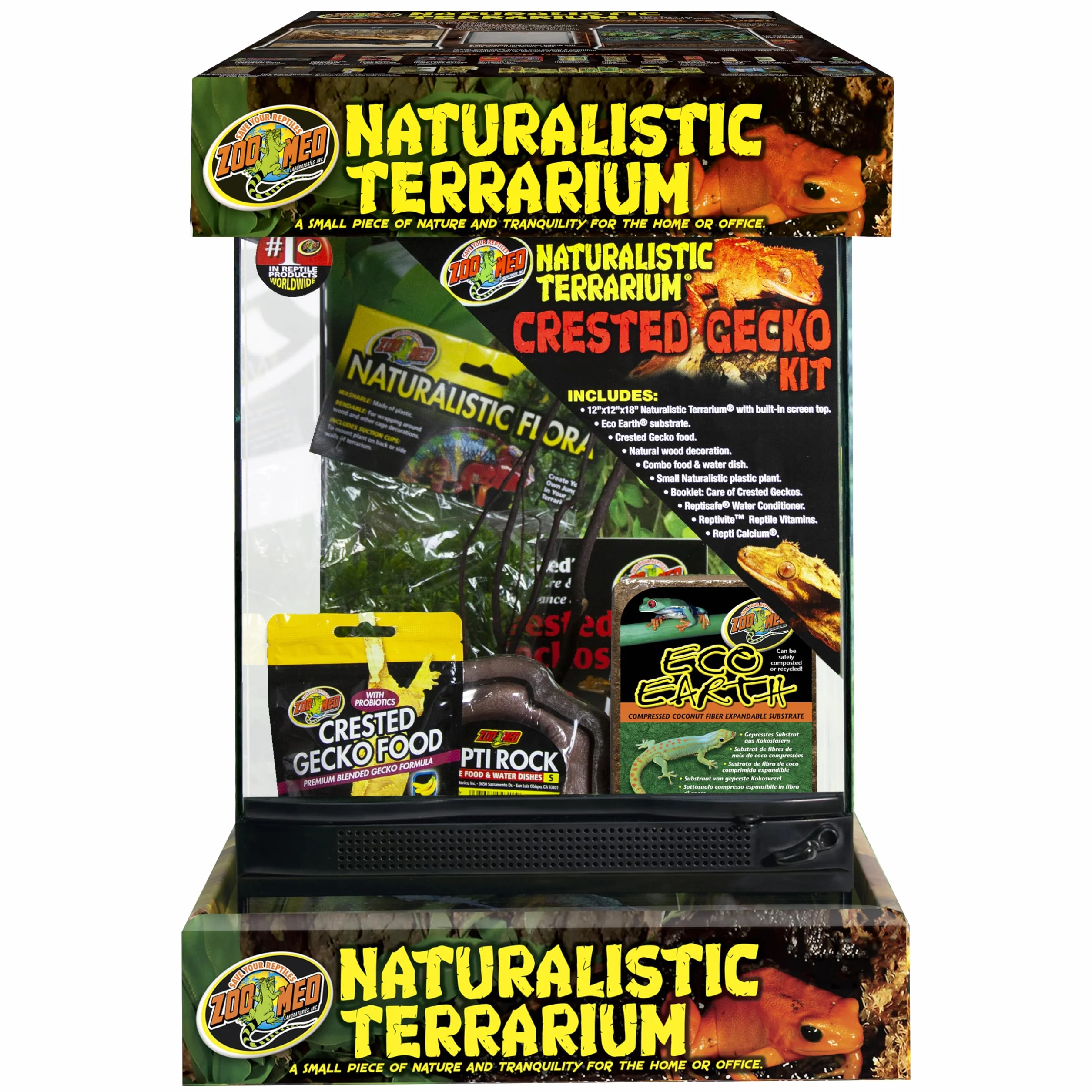 Zoo Med Naturalistyczne terrarium - zestaw gekona czubatego