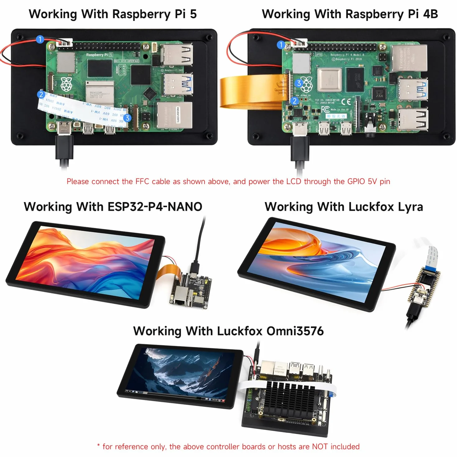 Waveshare 5inch DSI Capacitive Touch Display for Raspberry Pi 5/4B/3B+/3A+, 720×1280 IPS, Optical Bonding Toughened Glass, Aluminum Case