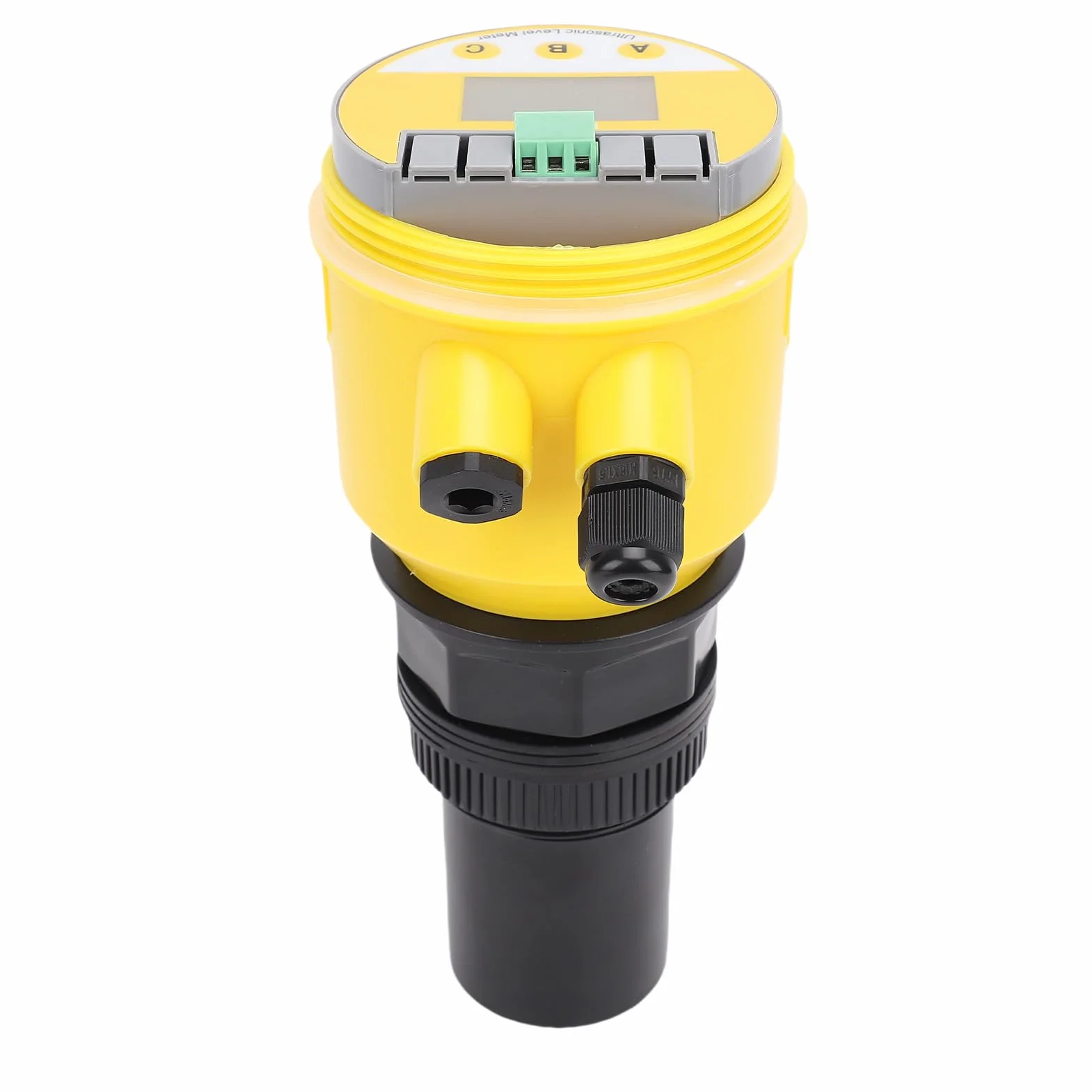 Cyfrowy ultradźwiękowy miernik poziomu z wyświetlaczem LCD, 0~10 metrów,wyjście analogowe 4‑20mA,zasilanie DC24V,do uzdatniania wody i ścieków,zastosowań elektrycznych i
