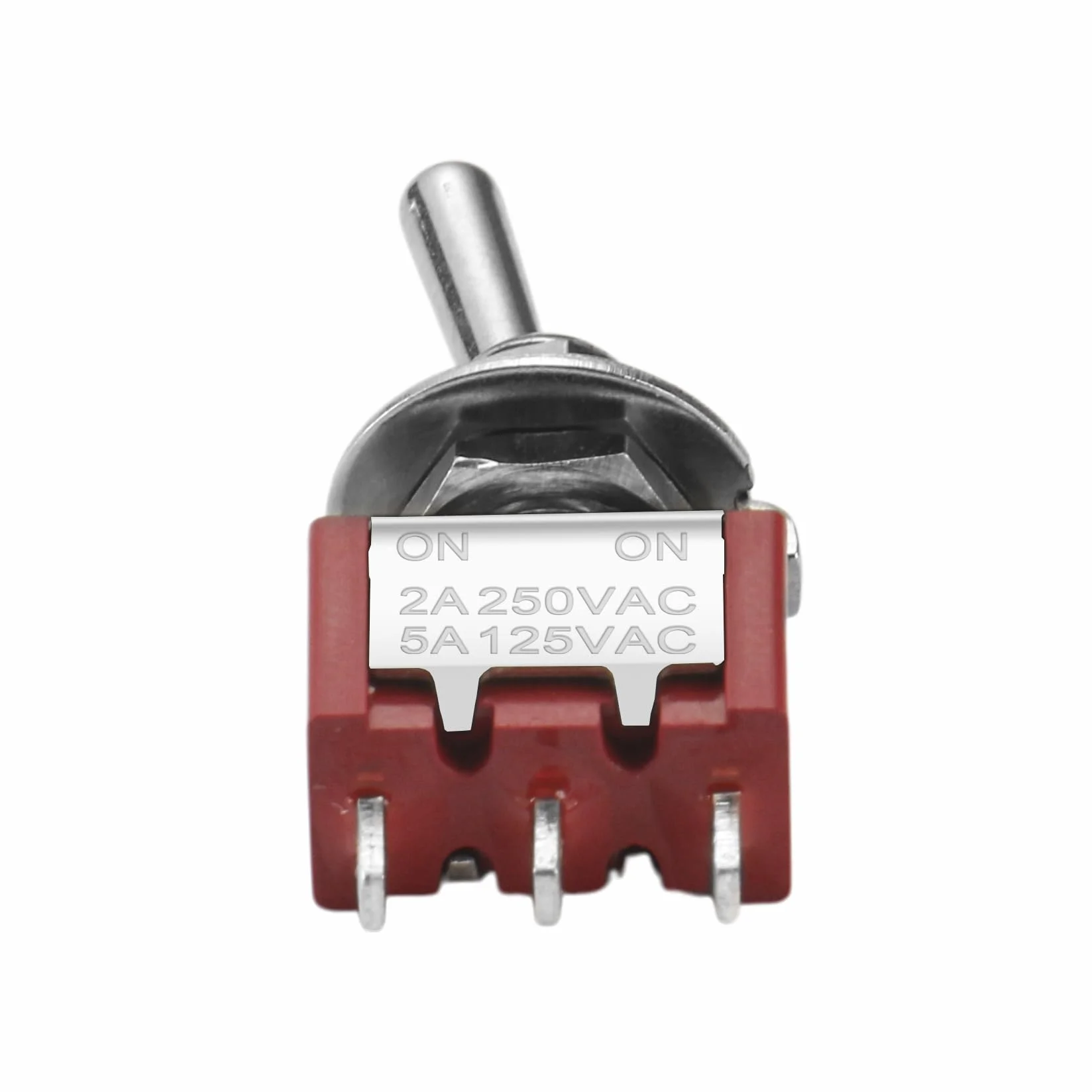 Heschen miniaturowy przełącznik MTS-102 ON-ON SPDT 3-biegunowy, 2 A 250 V, 5 A 120 V, UR na liście, z wodoodporną pokrywą, 5 sztuk