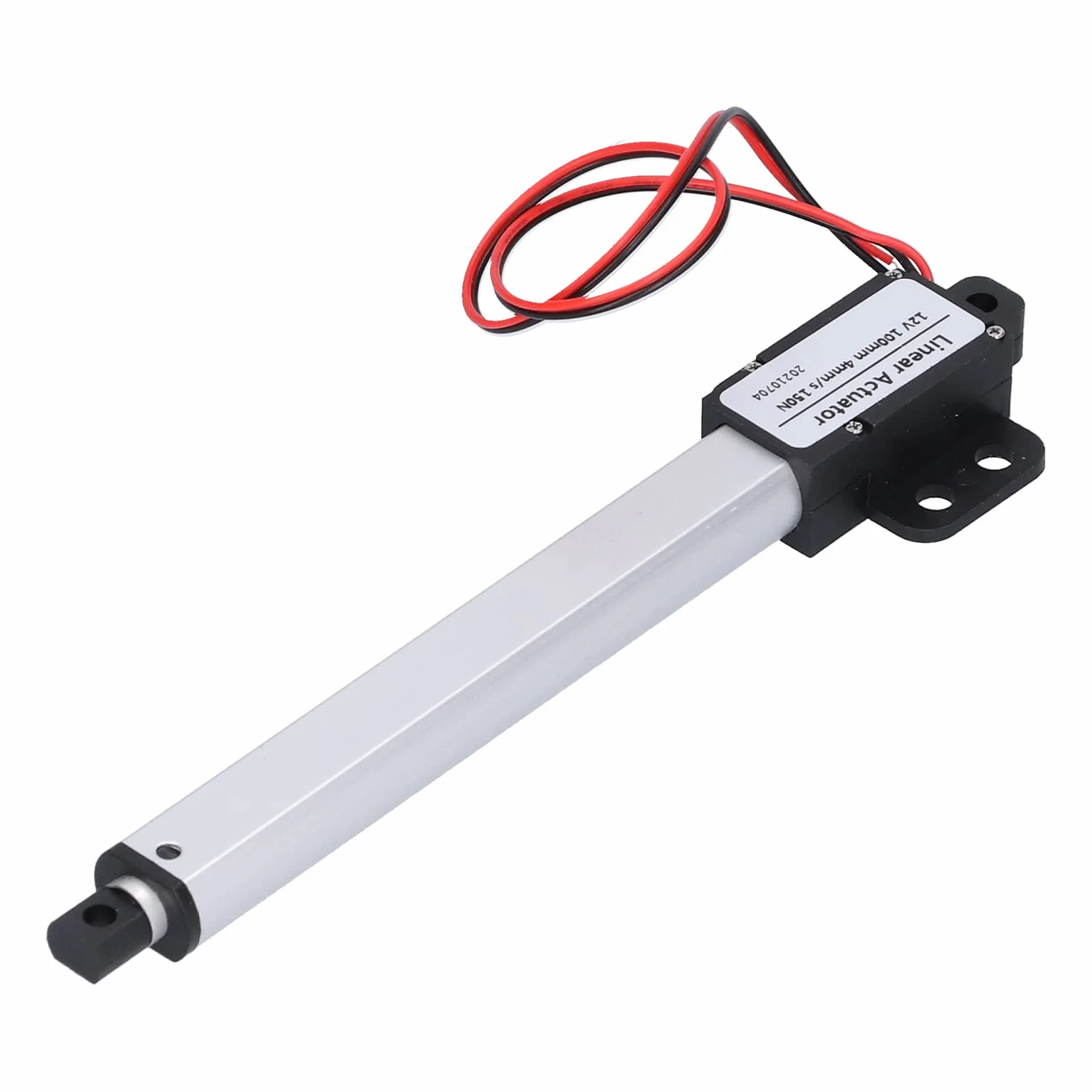 Elektryczny Siłownik Liniowy, Skok 4 Mini Siłownik Ruchu 12 V DC Mały, Napięcie Wejściowe 12 V Niski Poziom Hałasu Zabezpieczenie Przed Zwarciem Elektryczny Mikro Siłownik Liniowy (Skok 100mm-8mm/s-70N)