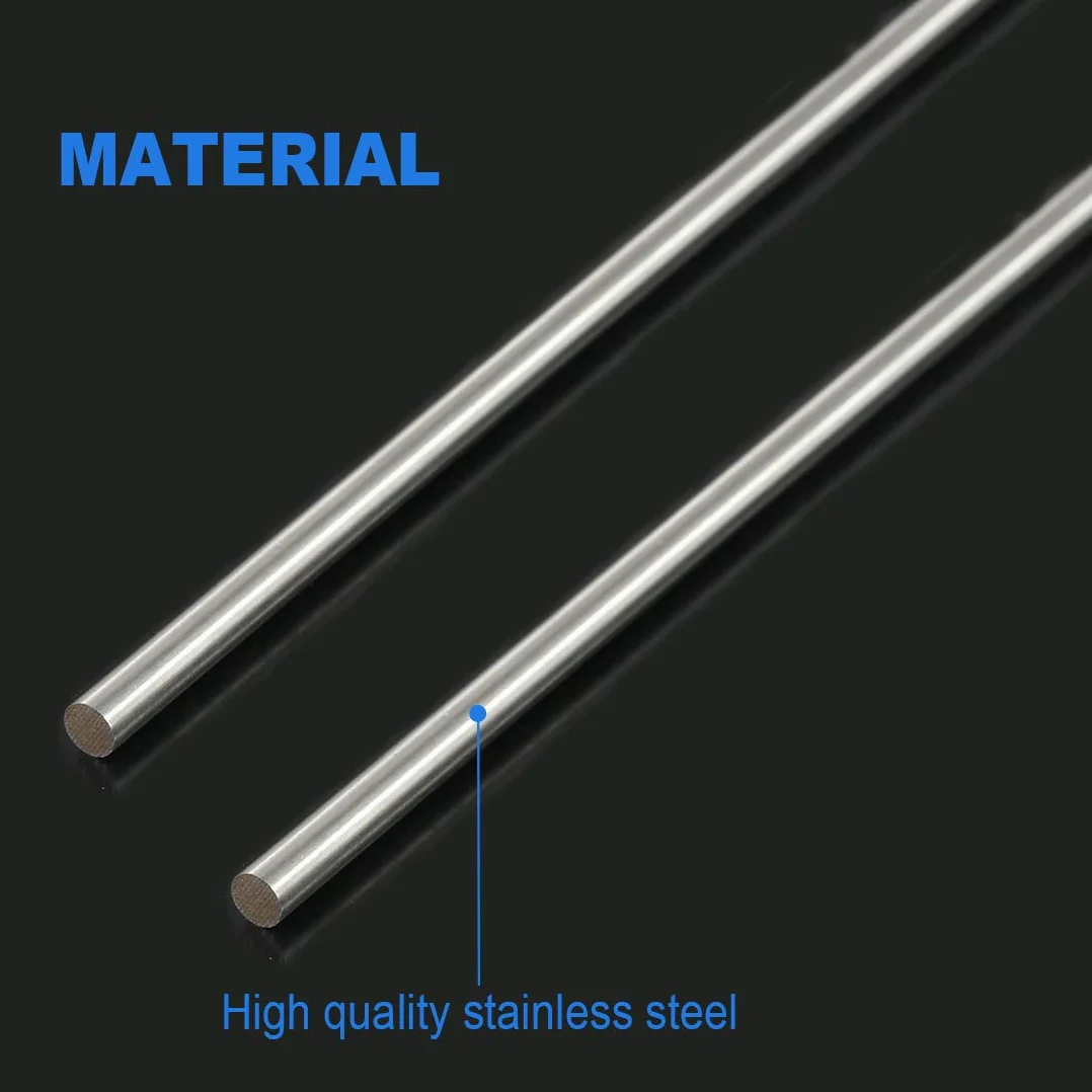 Glarks pręt stal nierdzewna 5 mm x 356 mm okrągły pręt tokarka model RC