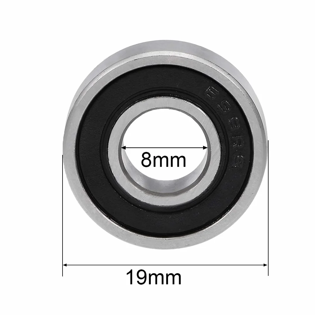 łożysko kulkowe 698-2RS 8x19x6 mm podwójnie uszczelnione chromowane