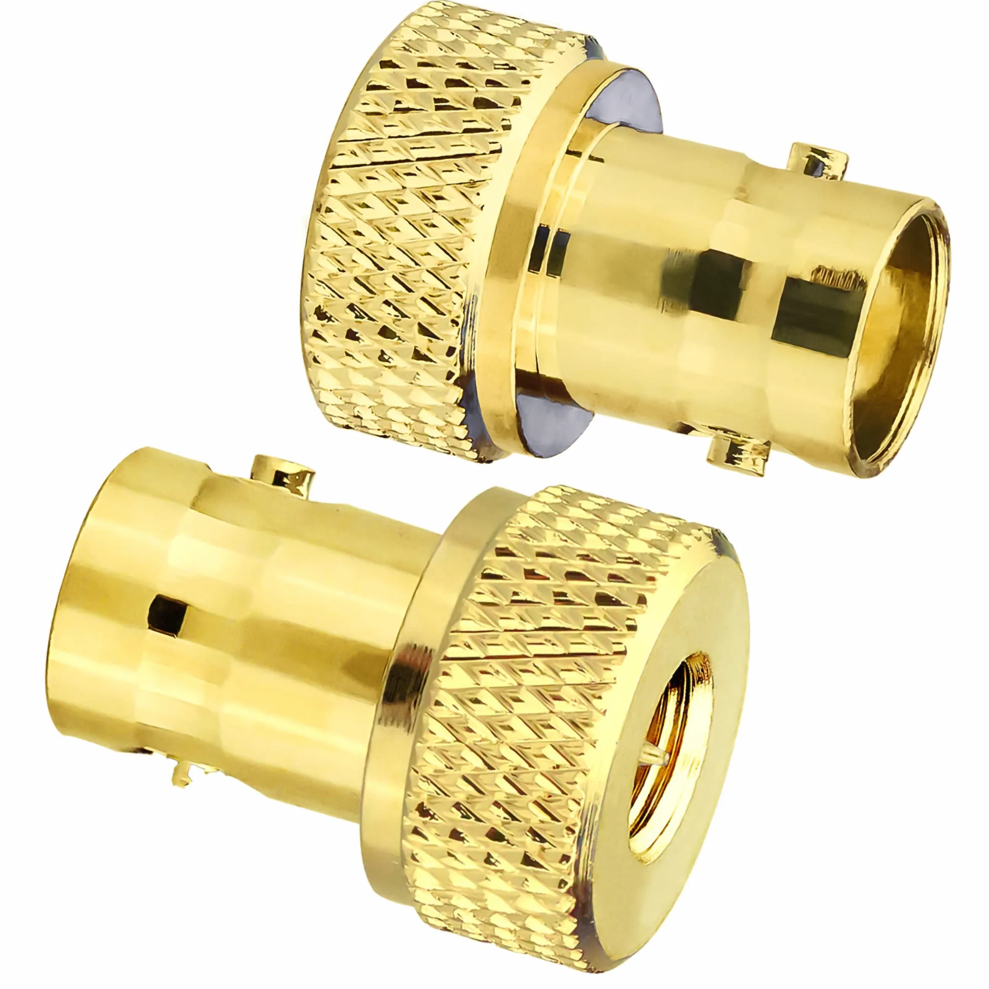 SMA-Stecker auf BNC-Buchse HF-Koax-Anschluss für Funkgerät 2er-Set vergoldet