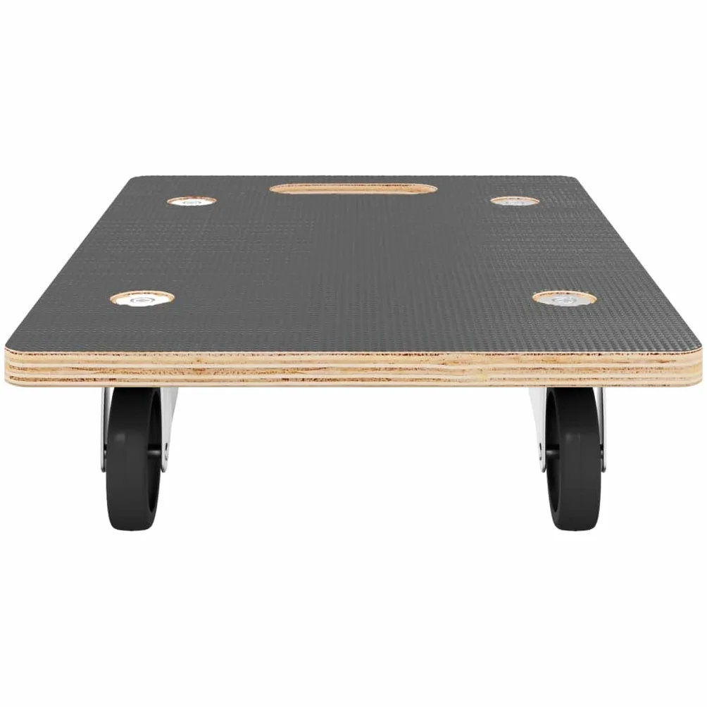 vidaXL Wózki platformowe, 2 szt., prostokątne, 80x55x11,5 cm, wózek na kółkach, wózek magazynowy, platforma na kółkach, wózek platformowy