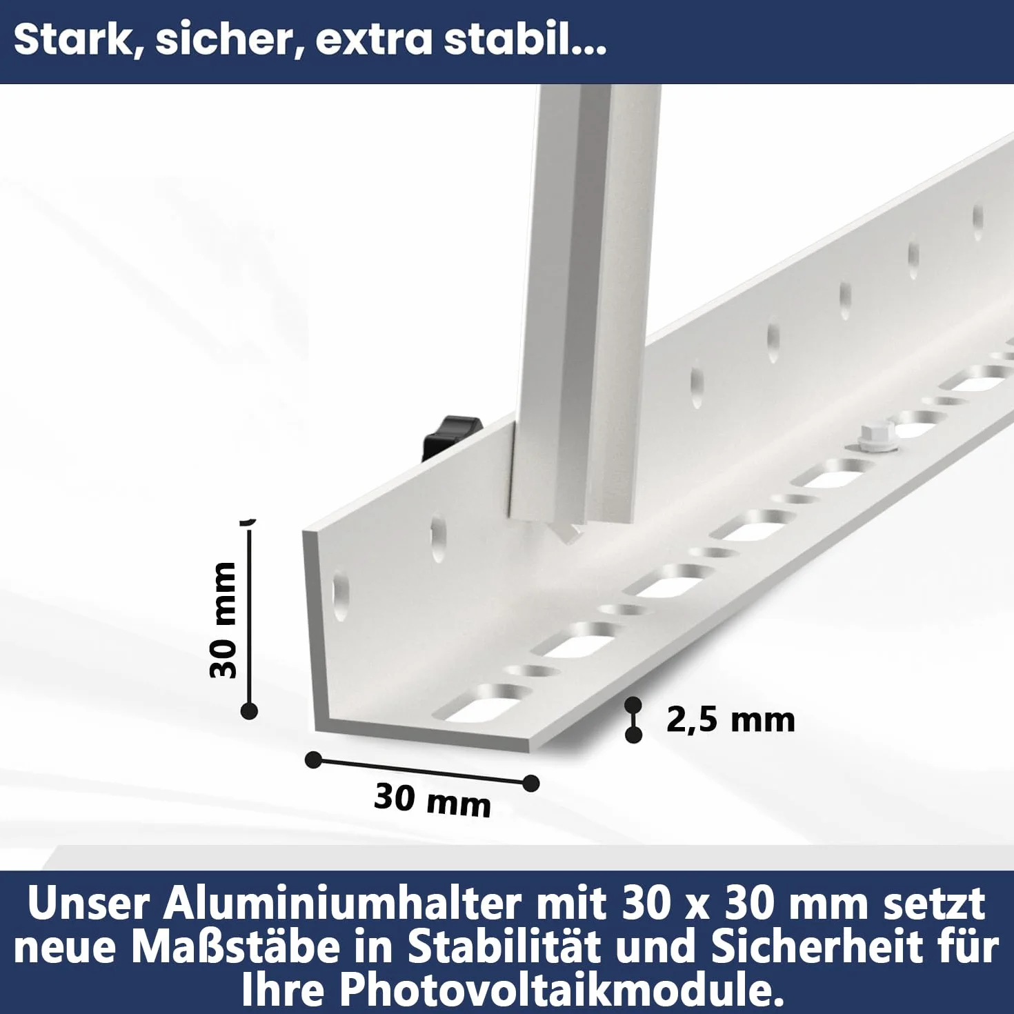 Uchwyt do paneli fotowoltaicznych 114 cm 2 pary kąt regulowany 0-90° 100W-500W