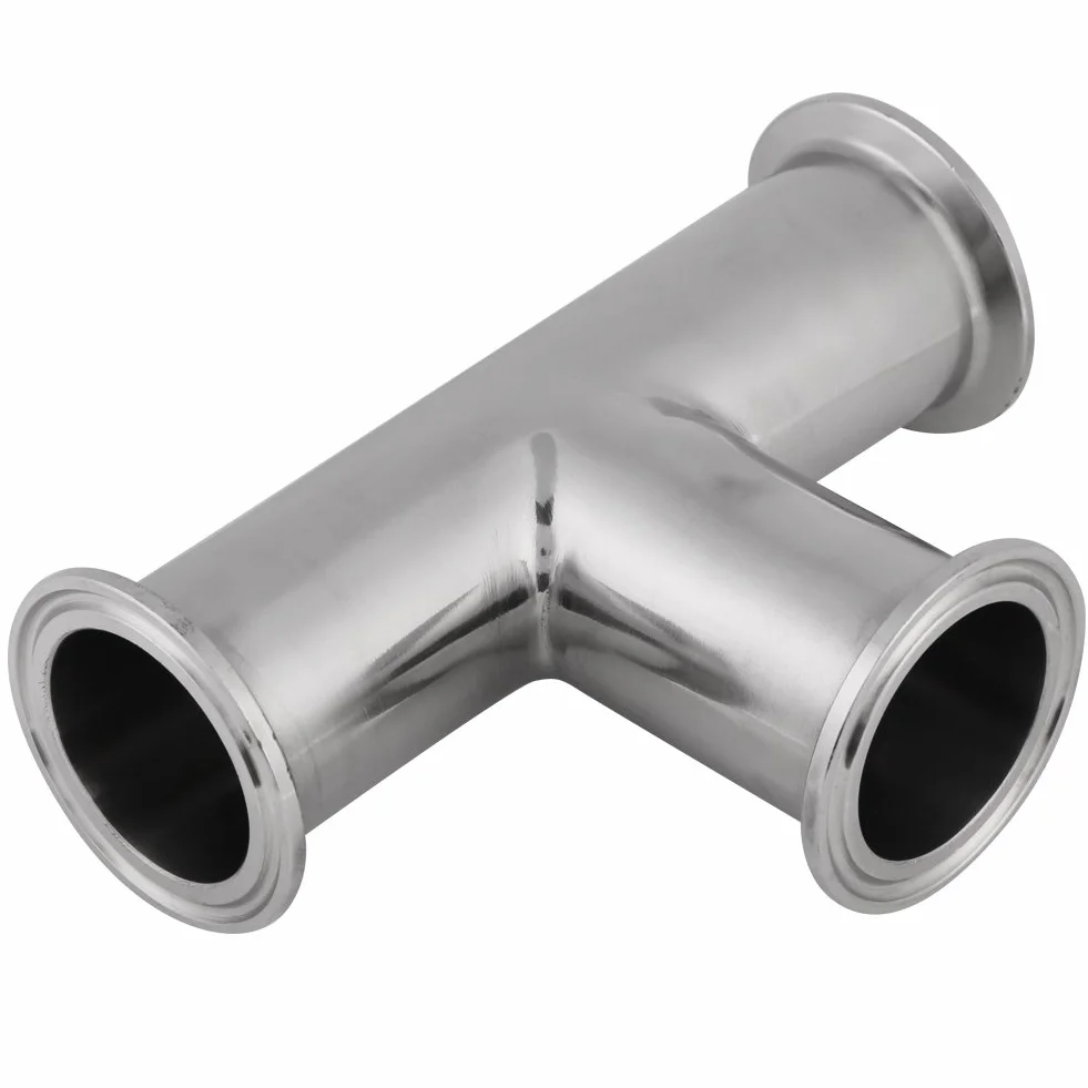 Trójnik zaciskowy 3-drożny ze stali nierdzewnej 38 × 1,5 mm Tri-Clamp