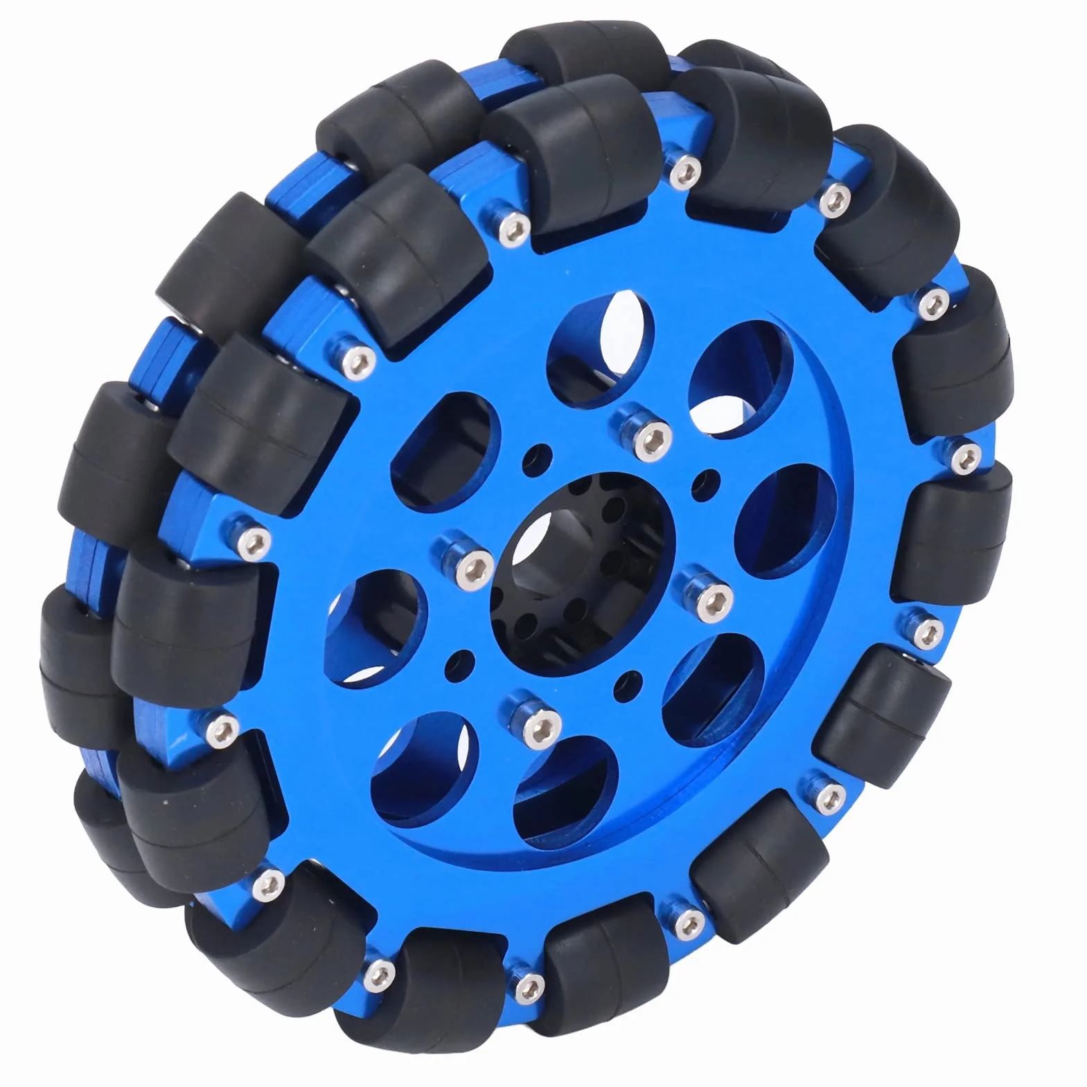 127 Mm, Metal, Napęd Dookólny, Koło Dookólne 6 Cali, Stop Aluminium, Akcesoria do Części Robotów Przemysłowych, do Ruchu Robotycznego ((zestaw dwukołowy) UM5604-0014-0152)