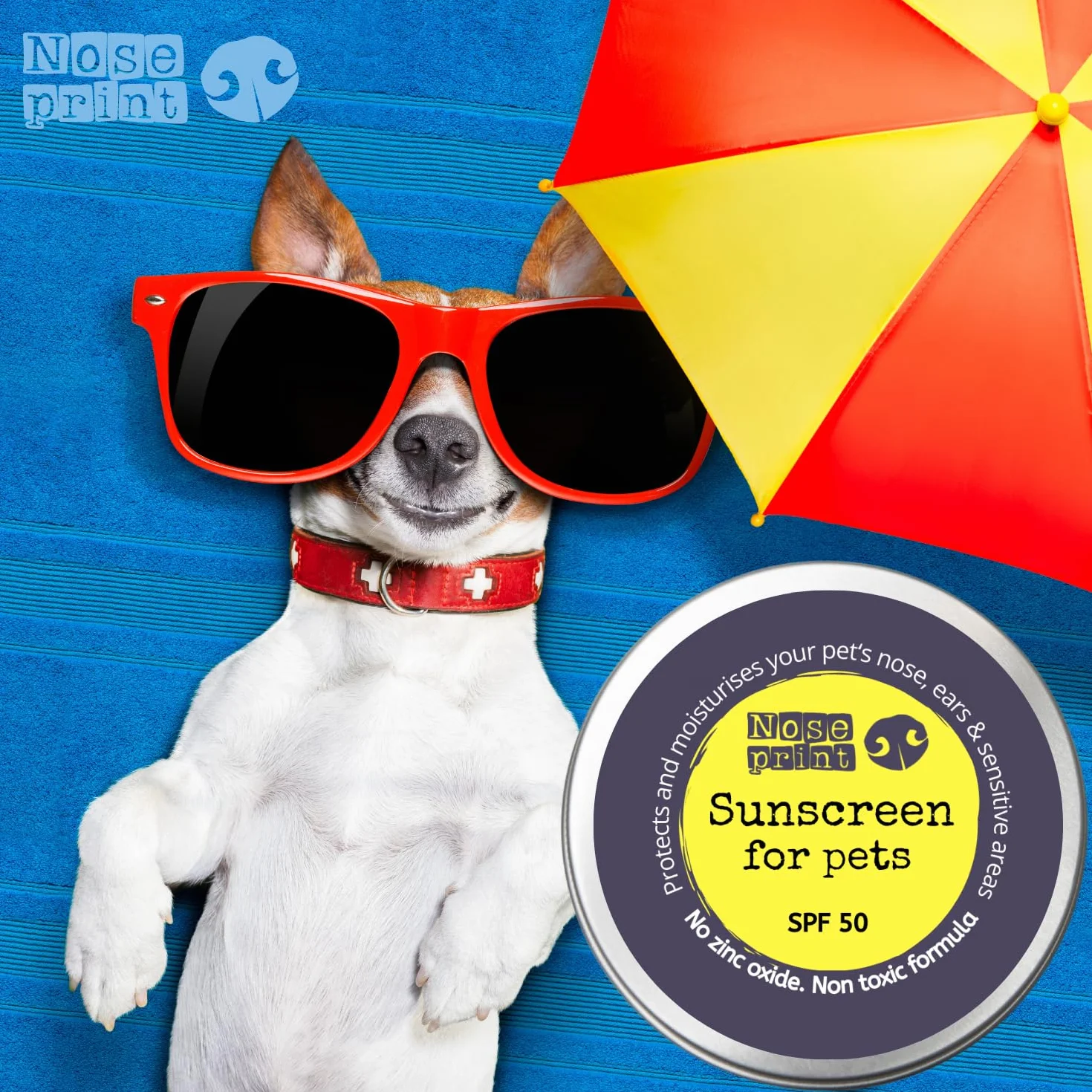 SPF 50 balsam chroniący przed słońcem dla zwierząt domowych, 100 ml, w puszce, nawilżający krem przeciwsłoneczny dla psów i kotów, nietoksyczna formuła, balsam do nosa i łap, ochrona przed