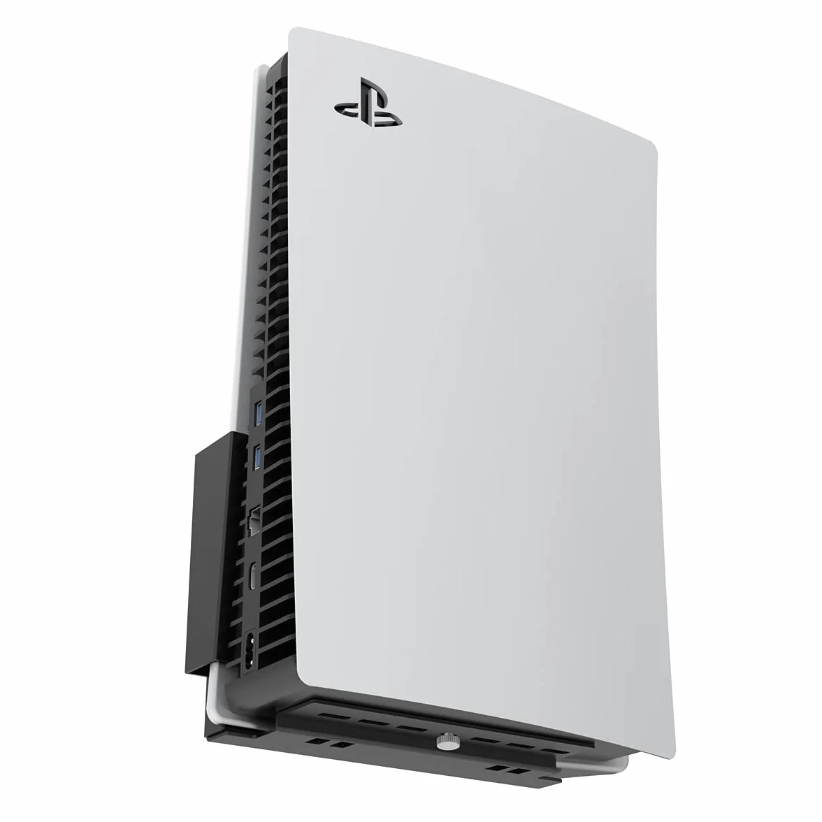 Monzlteck Wall Mount for PS5 Original Disc and Digital, All Metal Vertical Hanging, Space Saver, Easy to Install Black
