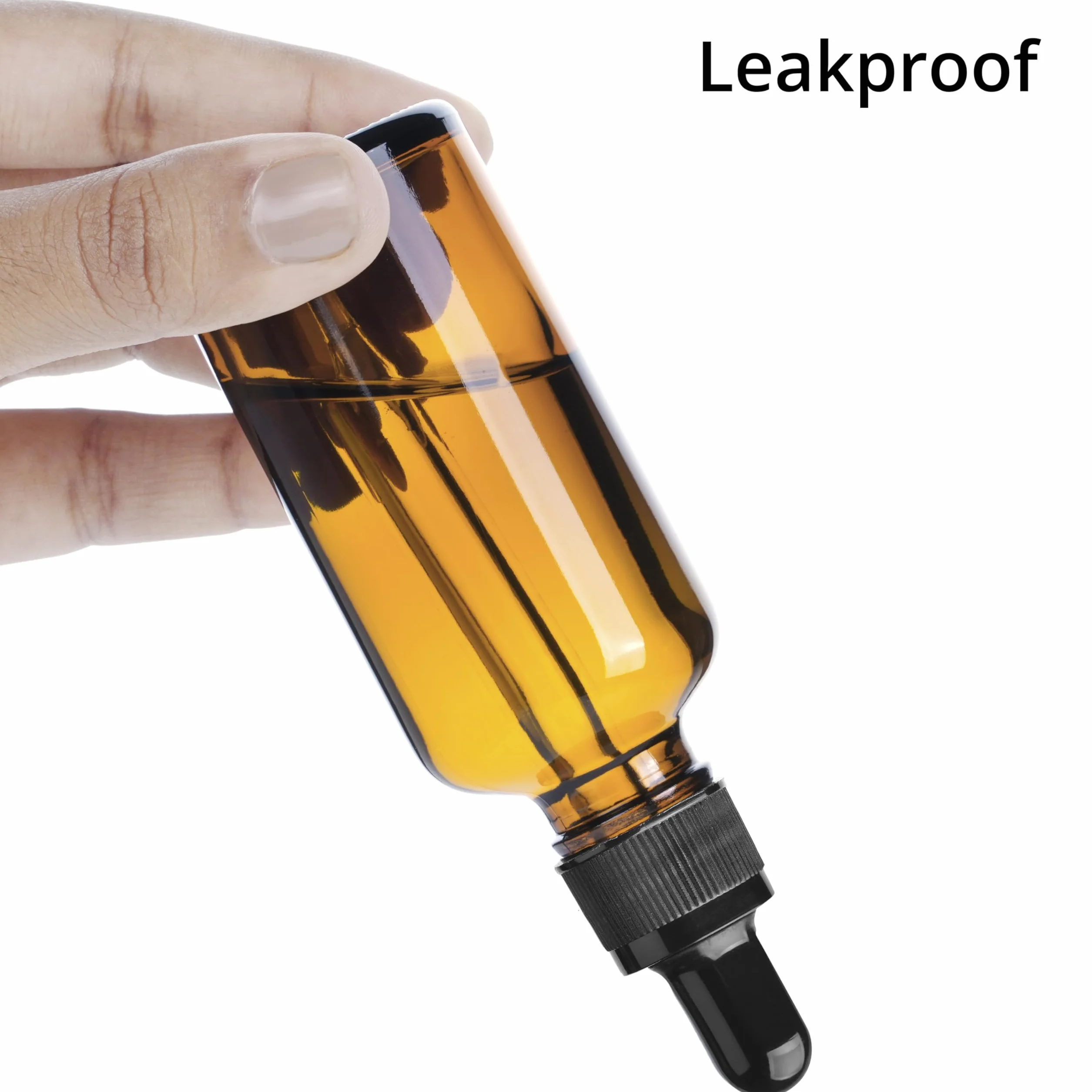 Szklane Butelki Bursztynowe 50ml z Pipetą Zestaw 12 szt.