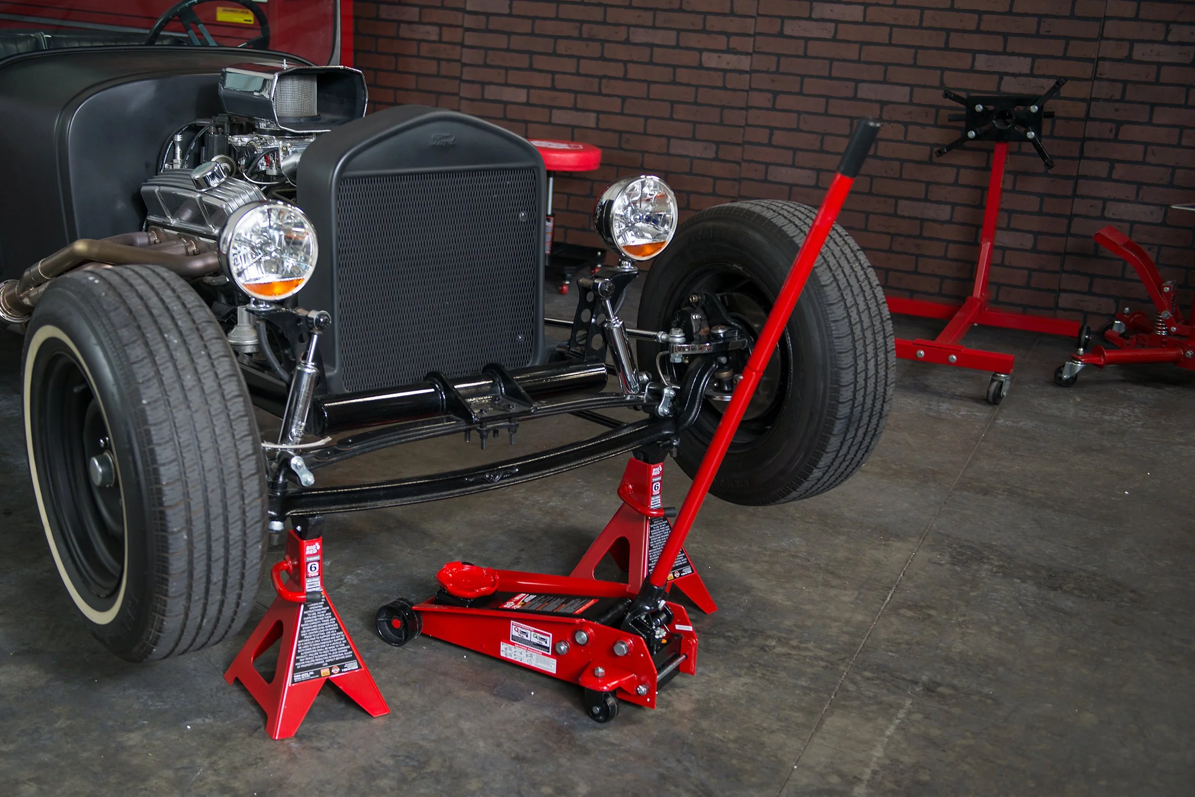 BIG RED Podpórki podnośnikowe ze stali Torin T46202 Nośność 6 ton, czerwony, 1 para