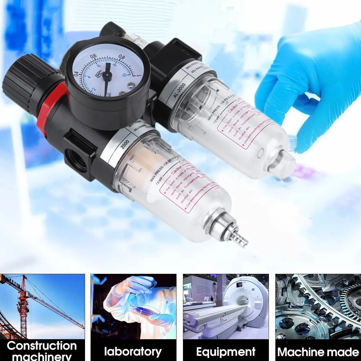 Zerodis 1/4" Regulator ciśnienia separator pułapka wilgoci sprężarka ciśnienia wody regulator filtra powietrza