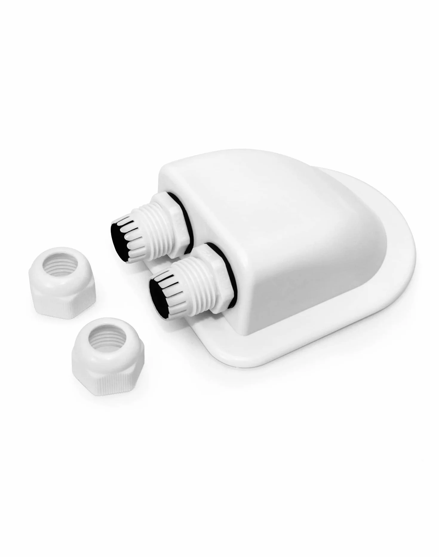 QWORK® 4 sztuka kanał dachowy IP68 wodoodporny ABS podwójny kanał kablowy do słonecznej klimatyzacji satelitarnej przyczepa kempingowa łódź;