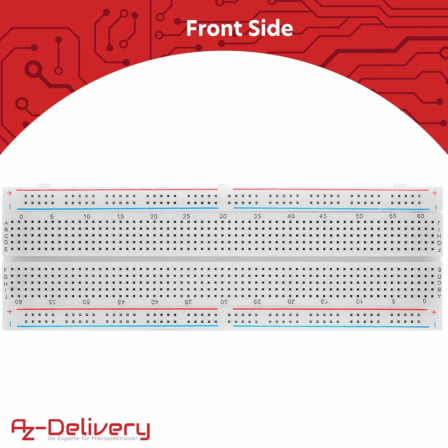 AZDelivery MB-102 breadboard z 830 stykami kompatybilny z Arduino i Raspberry Pi