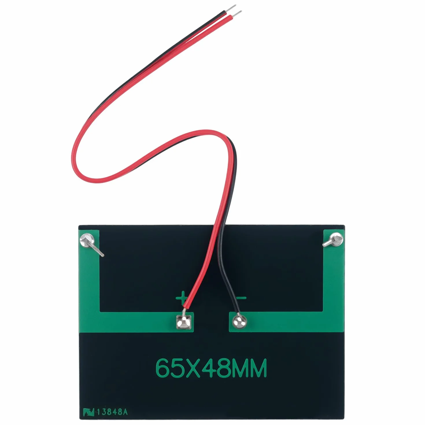 QWORK Zestaw 6 paneli słonecznych Micro Mini 3 V 0,3 W 80 mA z kablem 15 cm, 65 x 48 mm - kompaktowy i wydajny do projektów DIY i elektroniki