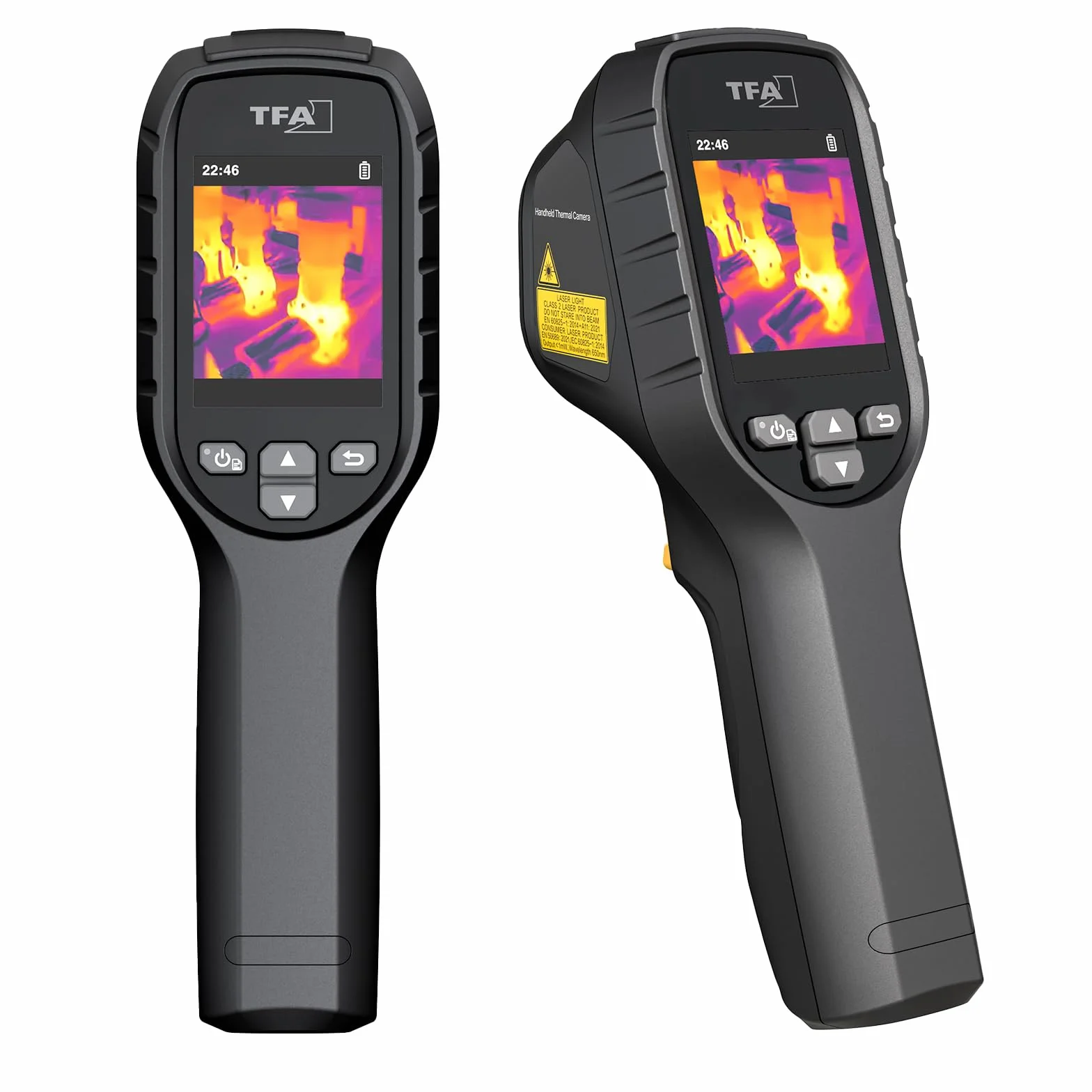 TFA Dostmann Visualtemp kamera termowizyjna o rozdzielczości 96 x 96 na podczerwień, 31.1144, przenośna, 8 godzin pracy baterii, od -20°C do 550°C, dokładność +/- 3°, IP 54, na polowania lub inspekcje