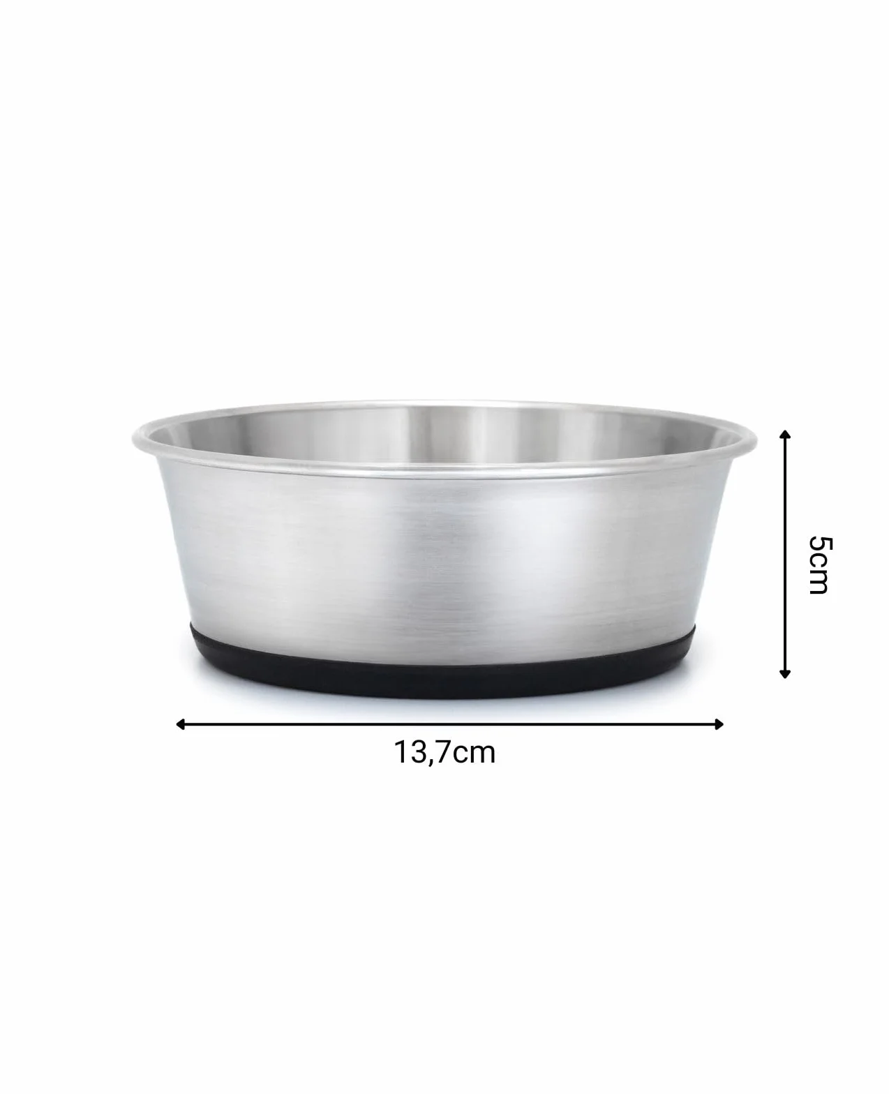 lionto Miska dla psa ze stali nierdzewnej, 600 ml, spożywcza miska z antypoślizgowym silikonowym dnem, odporna na rdzę miska na wodę dla psów i kotów, nadaje się do zmywarki
