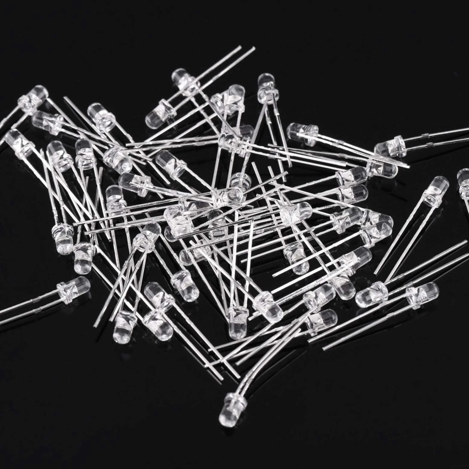 Dioda emitująca światło LED, 500 szt. 3 mm LED okrągła biała żółta czerwona niebieska zielona asortyment Diody DIY zestaw