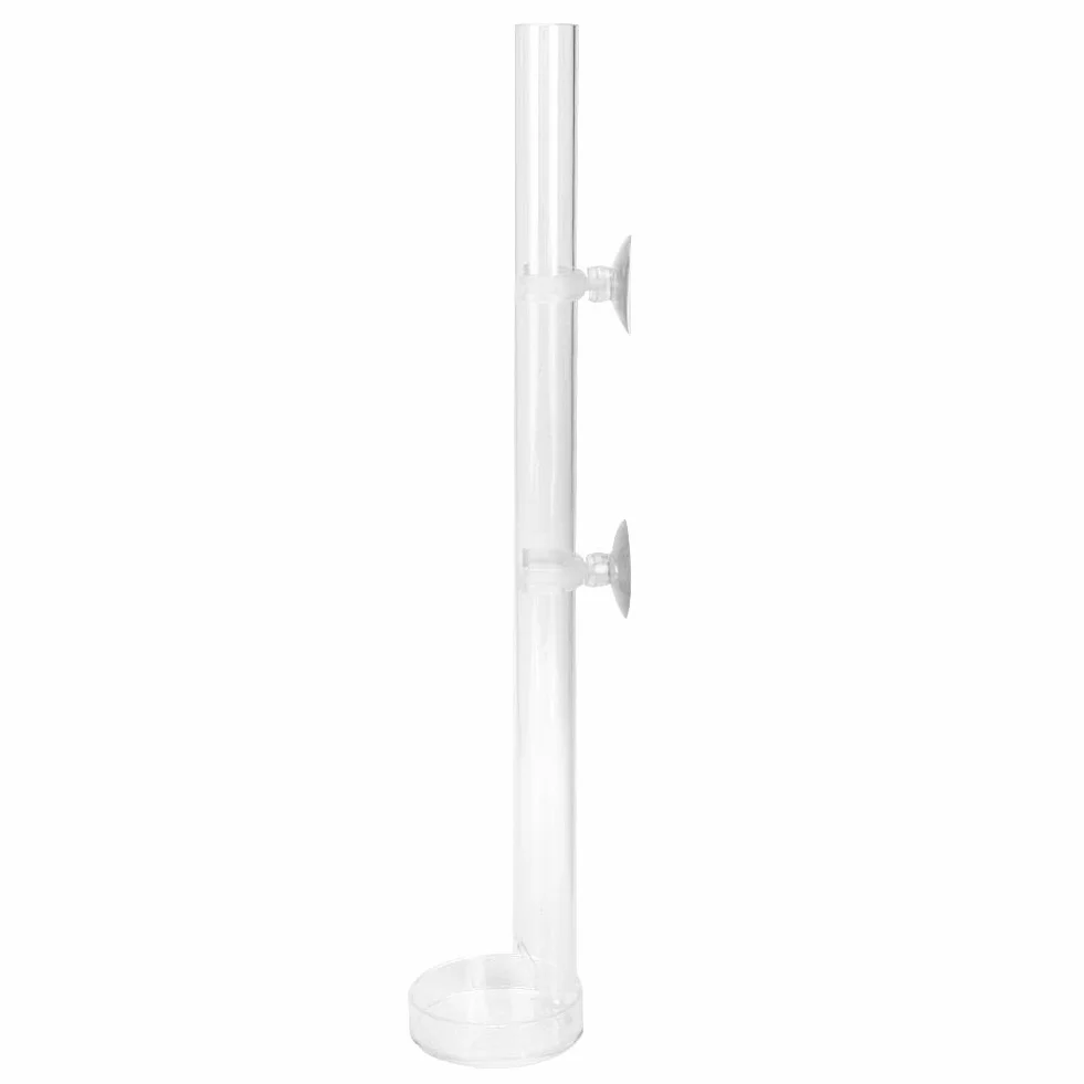Miska do karmienia krewetek Rura do karmienia akwarium Akrylowa przezroczysta miska do karmienia Krewetki z rurką z przyssawką i miską do karmienia krewetek (20 cm)