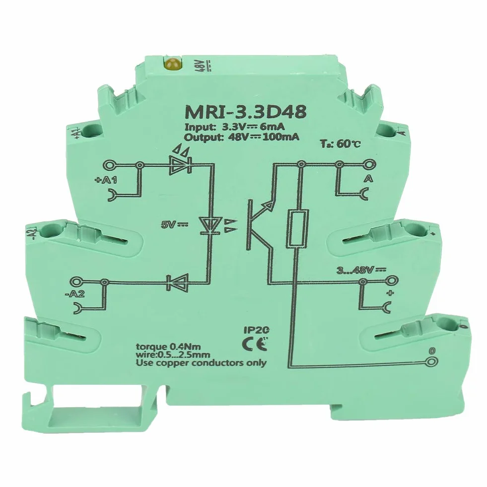 Optokoppler PLC-Relais MRI-3.3D48 DC 3.3VDC Eingang 3-48VDC Ausgang
