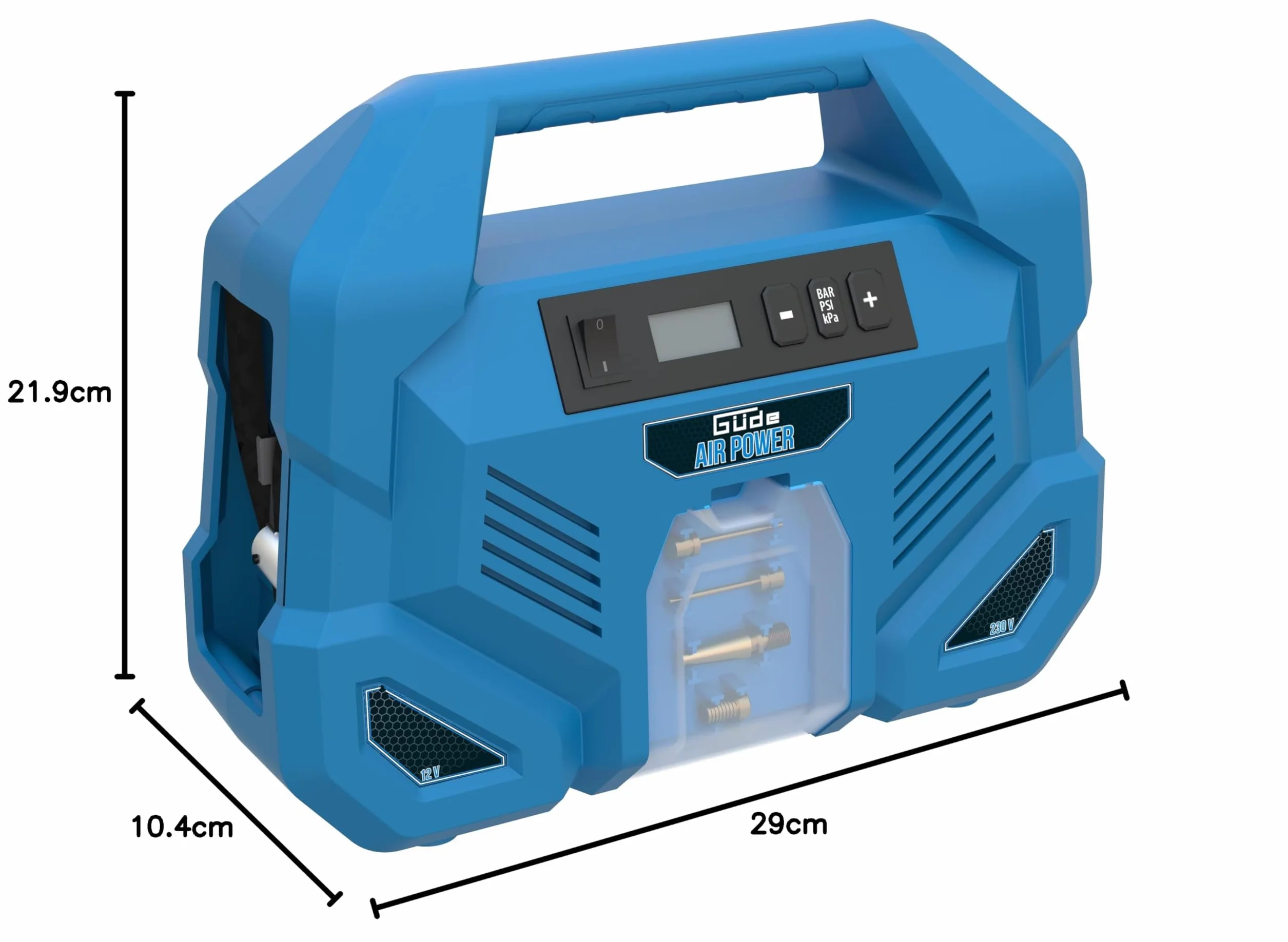 Güde Sprężarka Airpower Dual Drive 12/230 V 150 W 8 bar 20 l/min 5-częściowa