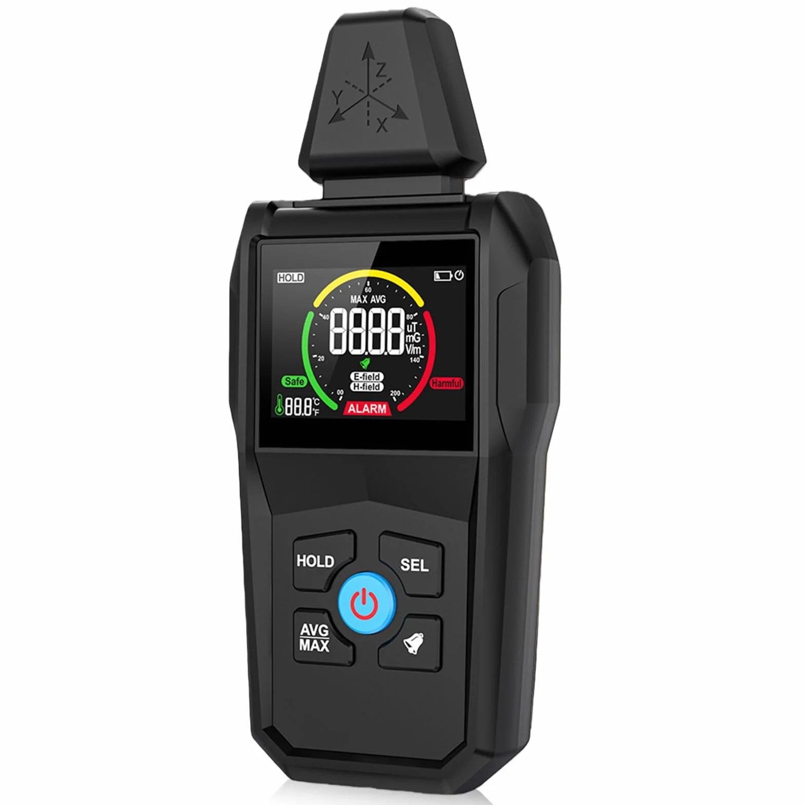 EMF miernik promieniowania elektromagnetycznego 5 w 1 cyfrowy detektor EF MF RF do WiFi 5G