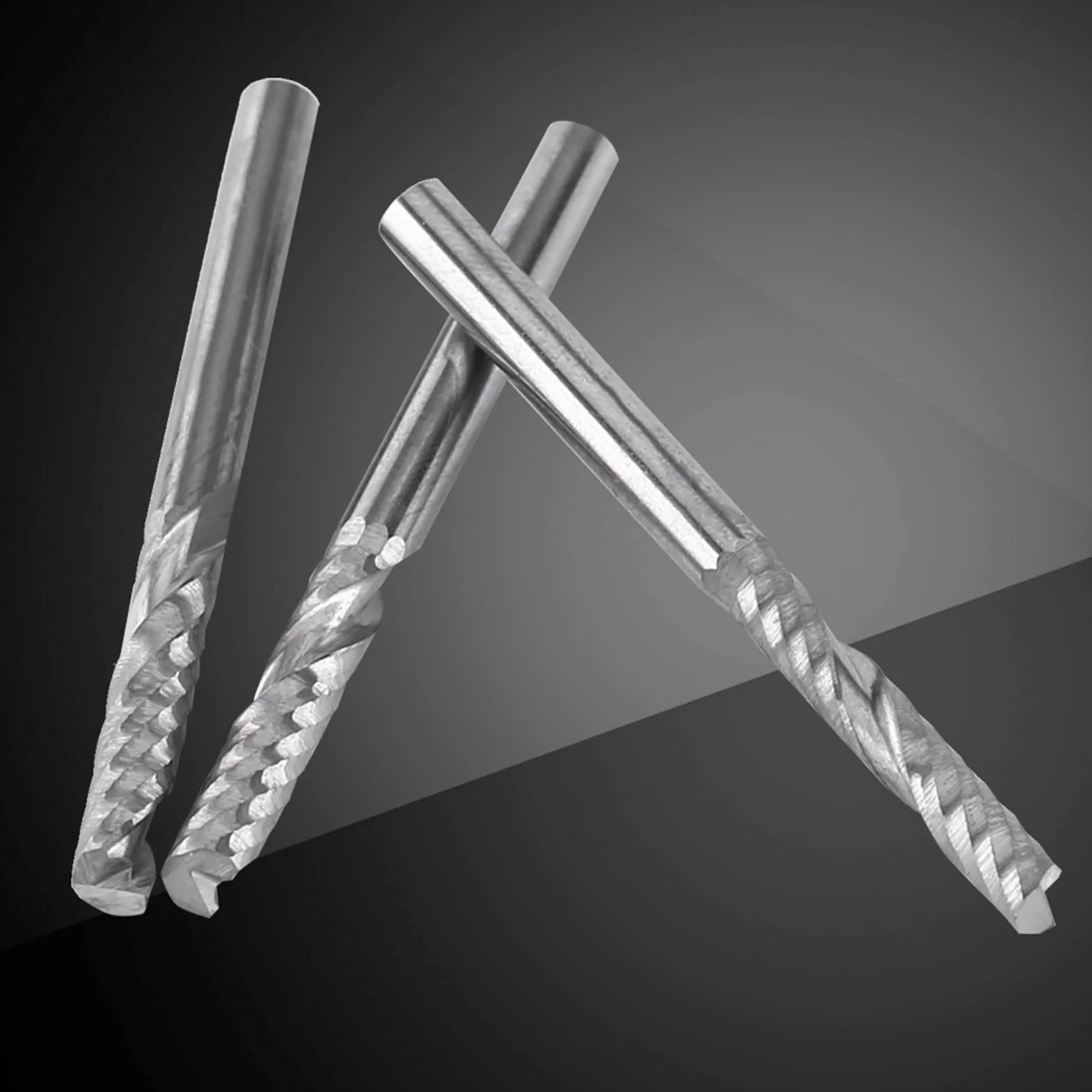 Frez Trzpieniowy Z Węglika Wolframu 4mm Pojedynczy Flet CNC 10 Sztuk