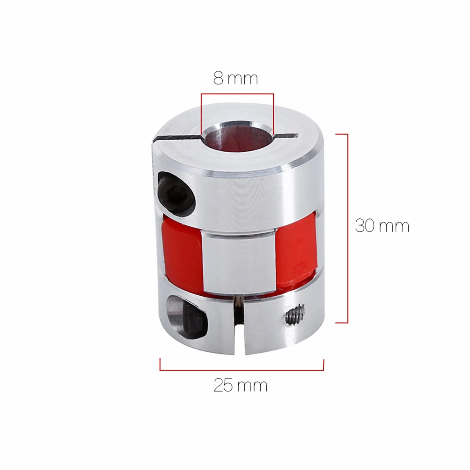 8mm X 10mm Elastyczne Sprzęgło Wału śliwkowego CNC łącznik Enkodera Silnika Krokowego Przemysłowe Komponenty Sterujące dla urządzeń o średniej Dużej Prędkości