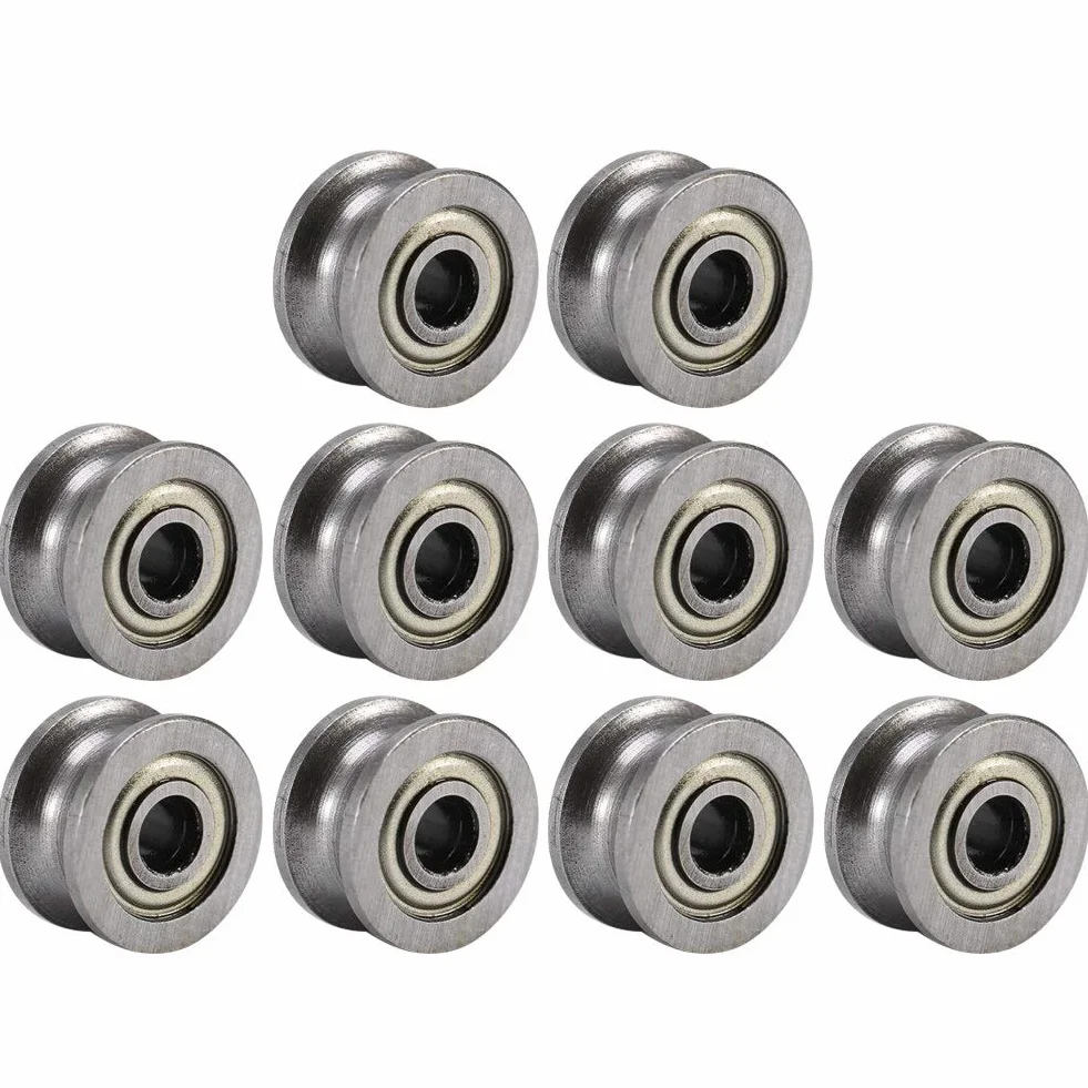 Koło pasowe prowadzące z łożyskami kulkowymi U624ZZ 10 szt. 4x13x7 mm