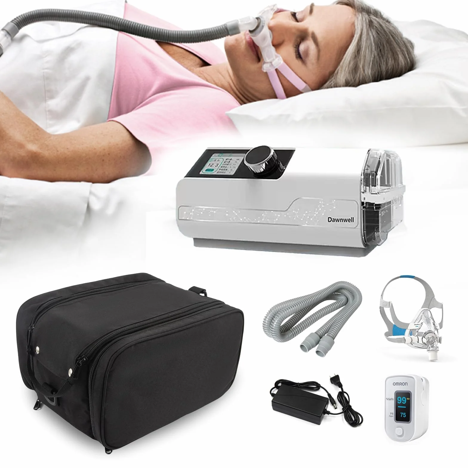 Torba podróżna CPAP na urządzenie i akcesoria, organizer do przechowywania, kompatybilna z ResMed AirMini