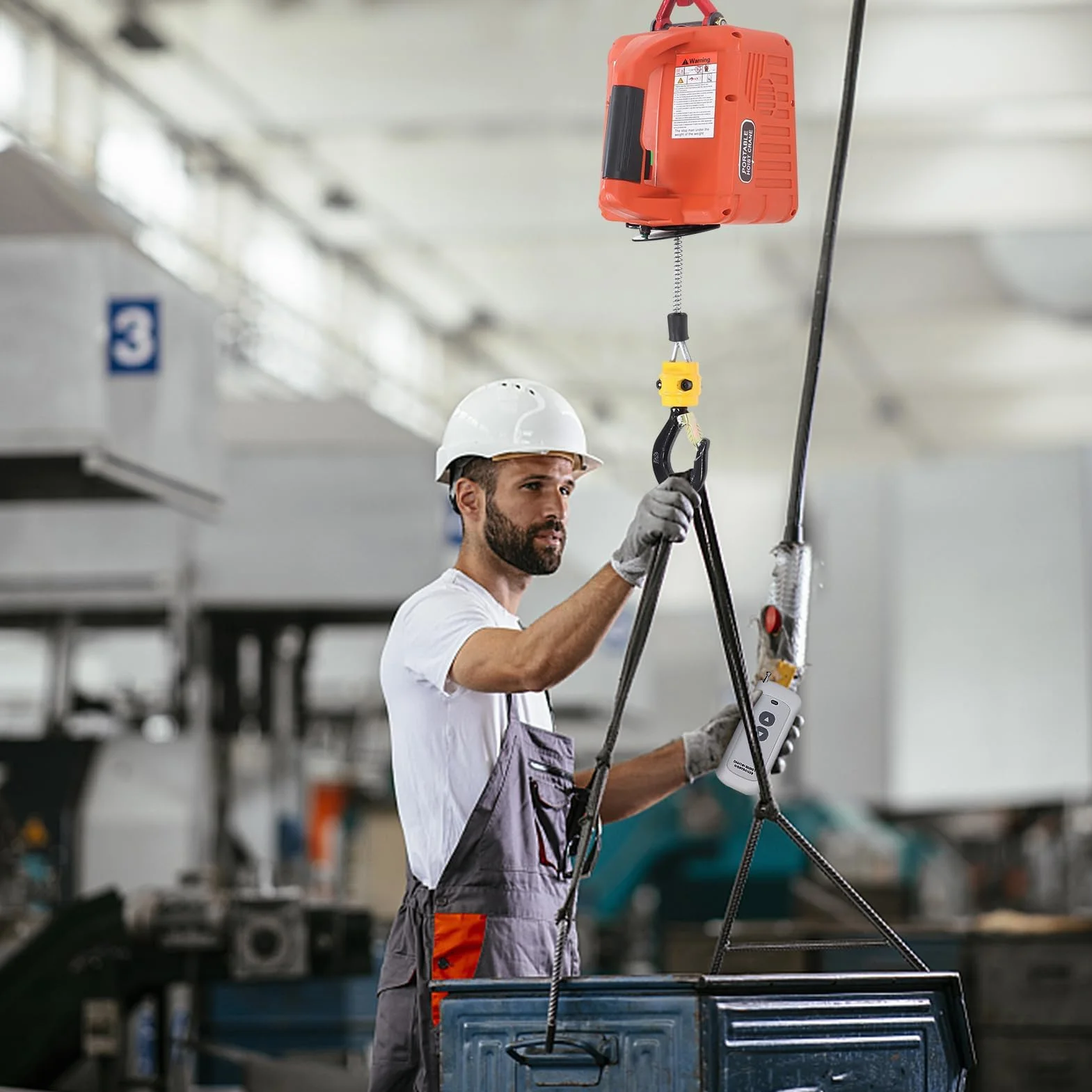 Elektryczna Wciągarka Linowa 500 kg z Bezprzewodowym Pilotem, Wysokość Podnoszenia 7,6 m