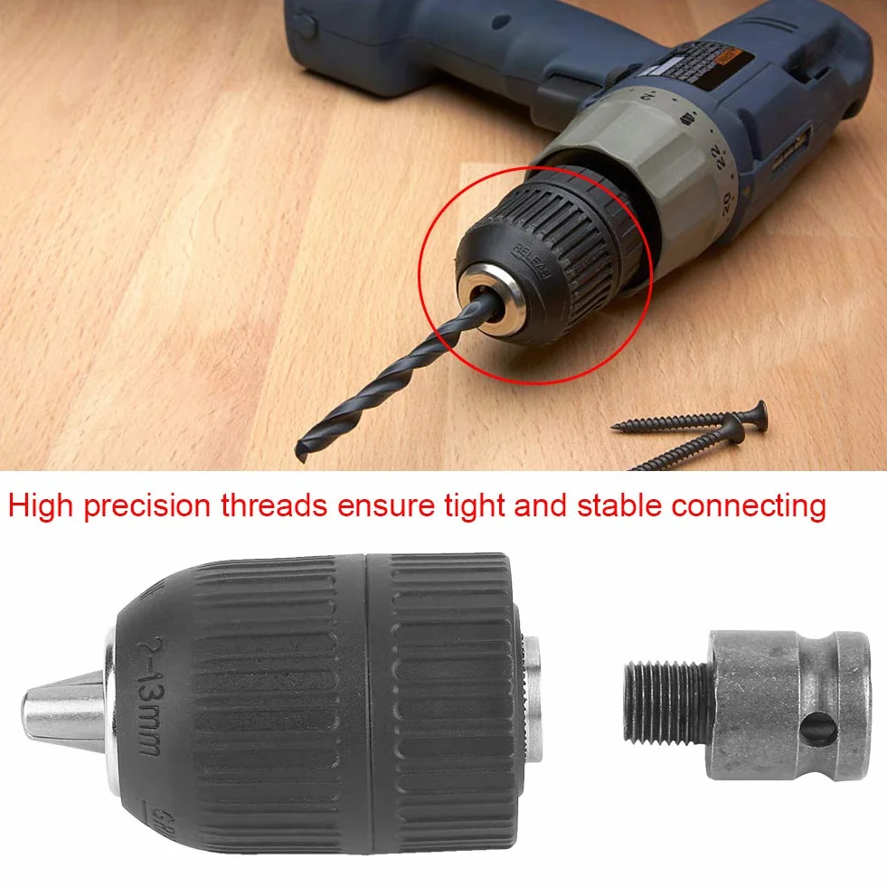 Klucz Udarowy Adapter Uchwytu Wiertarskiego Szybkozłącze 2-13 mm 1/2 Cala 20UNF