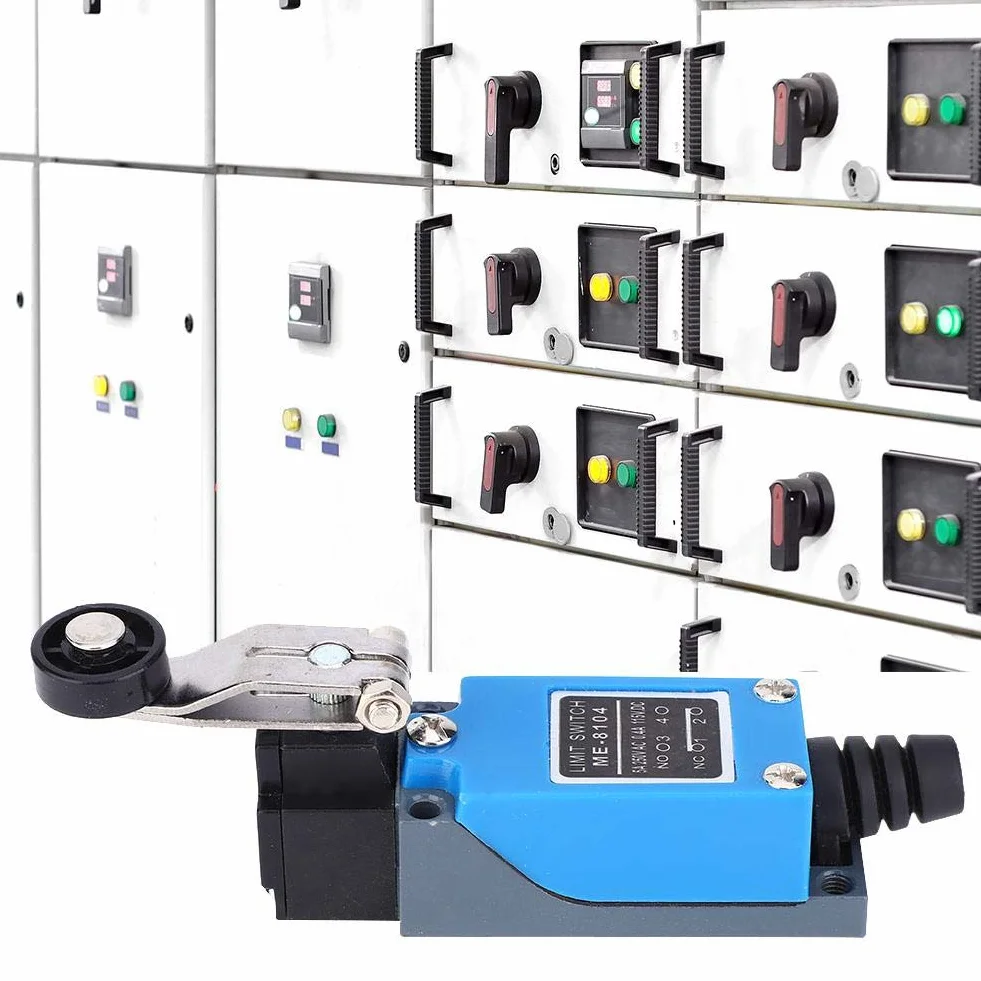 ME-8104 wyłącznik krańcowy 250V AC 115V DC mikroprzełącznik regulowana dźwignia rolkowa 50~60Hz