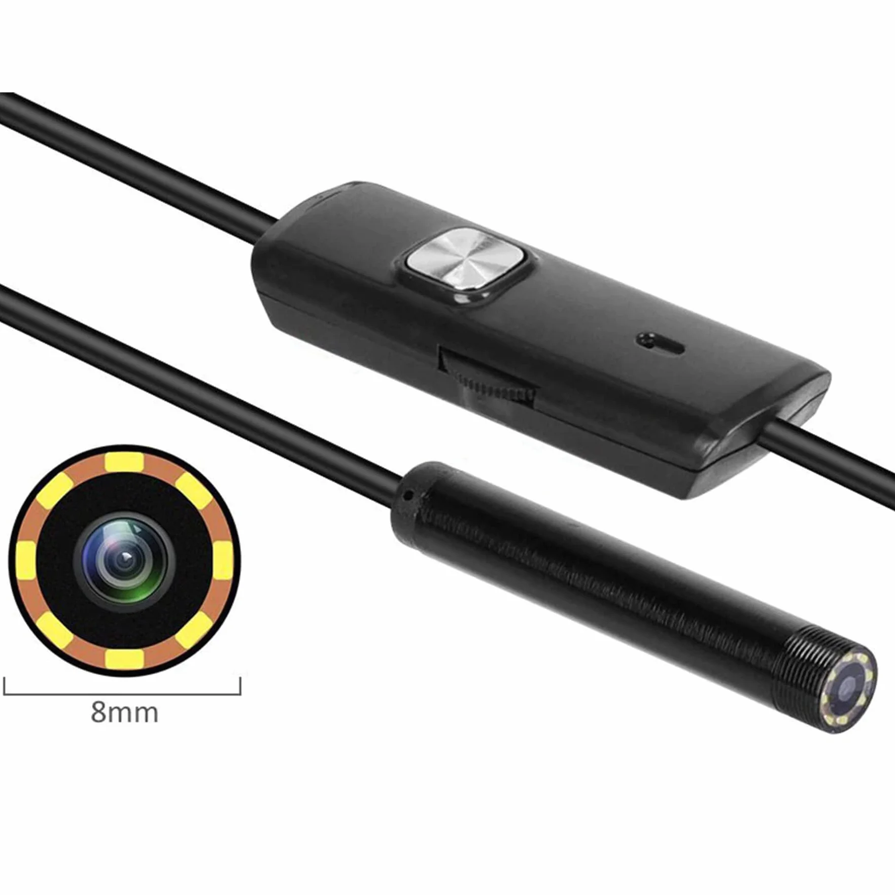 Retoo Kamera endoskopowa IP67 wodoszczelna HD z mikro-USB i USB-C 8 LED