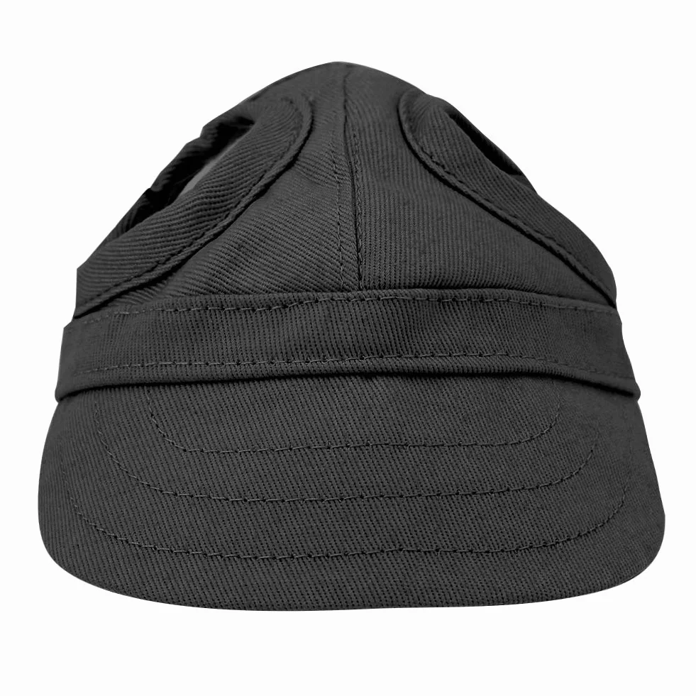 Czapka z daszkiem dla zwierząt domowych, czapka dla psa czapka sportowa dla psów czapka przeciwsłoneczna dla psów regulowany pasek letnia czapka podróżna z otworami na uszy (M-czarny)