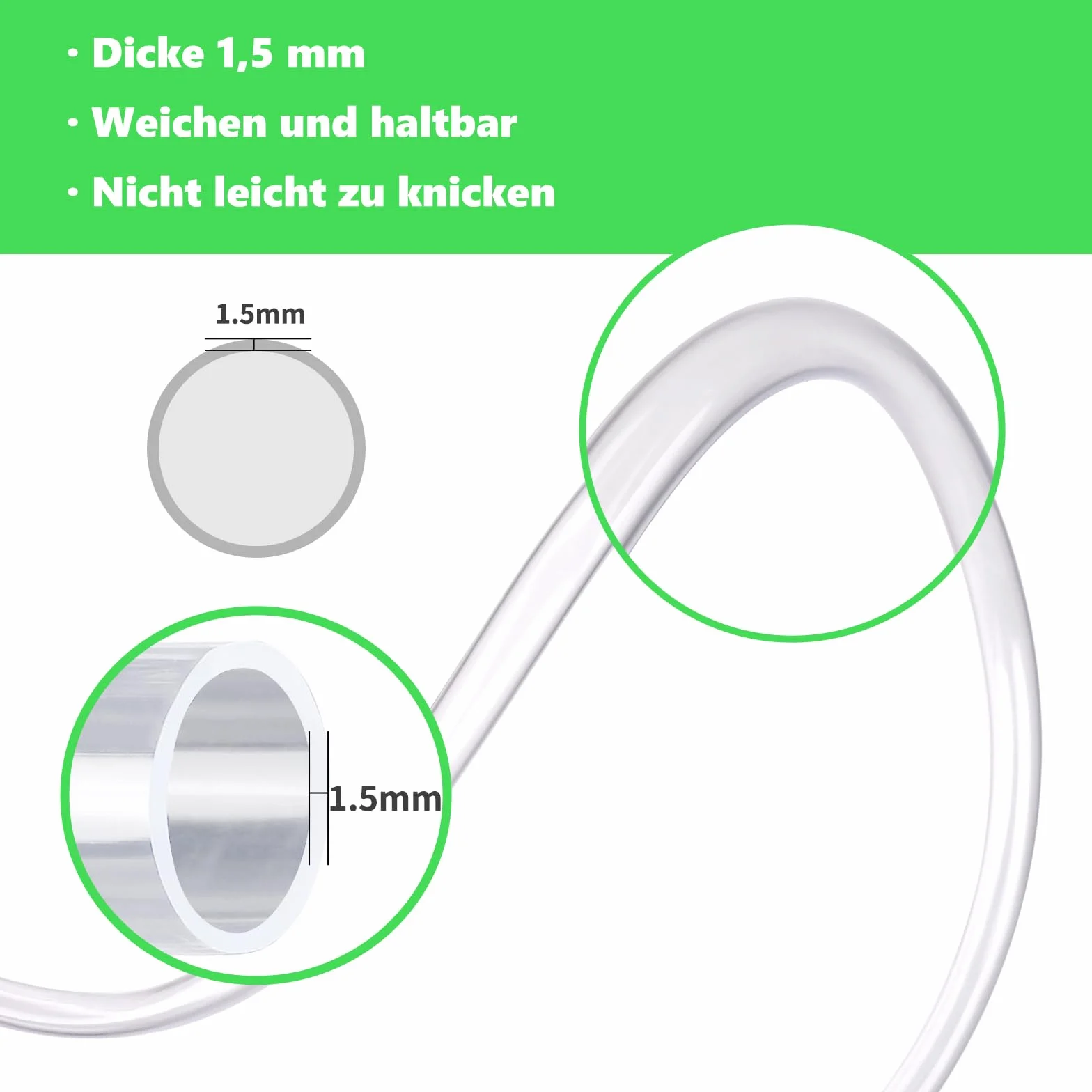 Kesote Wąż z PCW, wąż do wody, wąż powietrza (5 m, 10 x 13 mm)