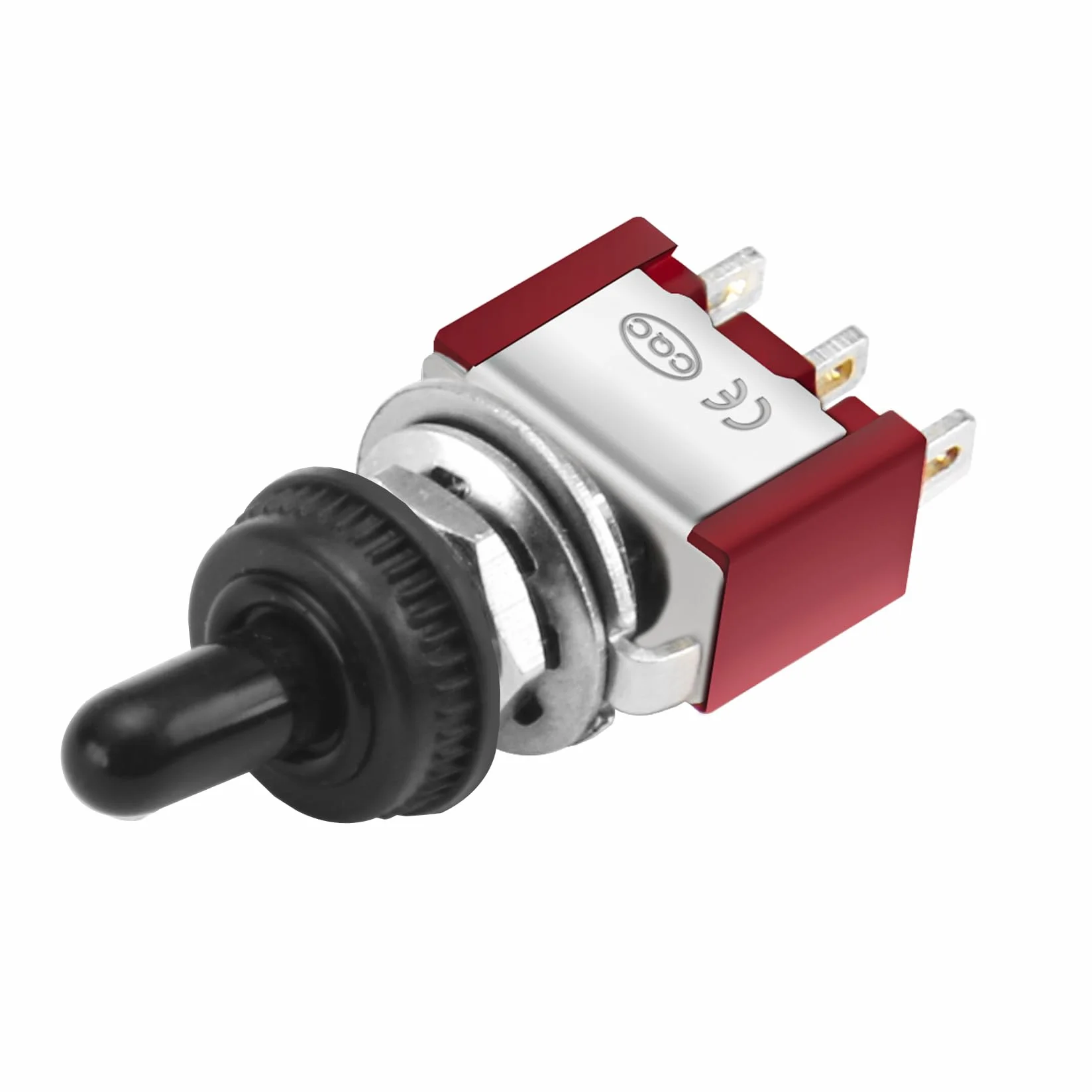 Heschen miniaturowy przełącznik MTS-102 ON-ON SPDT 3-biegunowy, 2 A 250 V, 5 A 120 V, UR na liście, z wodoodporną pokrywą, 5 sztuk