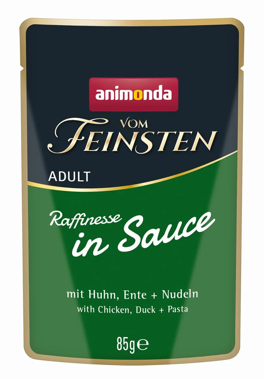 animonda Vom Feinsten Adult Rffinesse, mokra karma w sosie dla dorosłych kotów, 8 x 85 g opakowanie mieszane