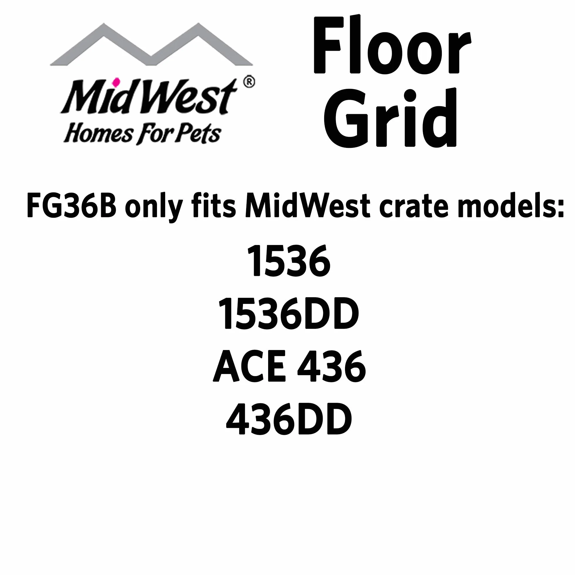 MidWest Homes for Pets Kratka podłogowa do klatki dla psa zapewnia podnoszenie z zakrzywioną śrubą przesuwną zatrzask, model FG36B, czarny