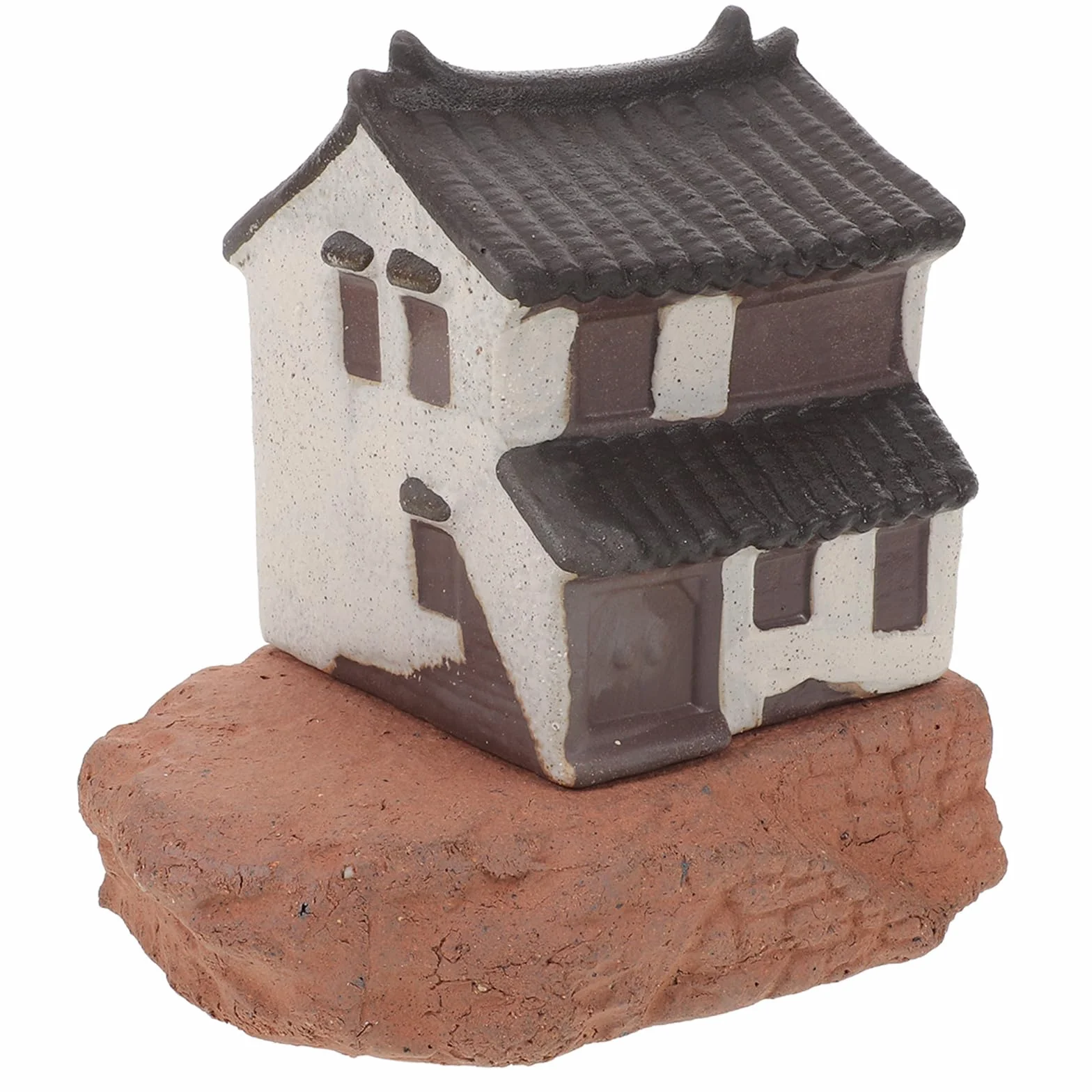 KOMBIUDA Miniaturowa wioska z ozdobami w kształcie domu, miniaturowa chińska architektura starożytna do mikrokrajobrazów, terrarium, akcesoria do akwarium i ogród wróżek