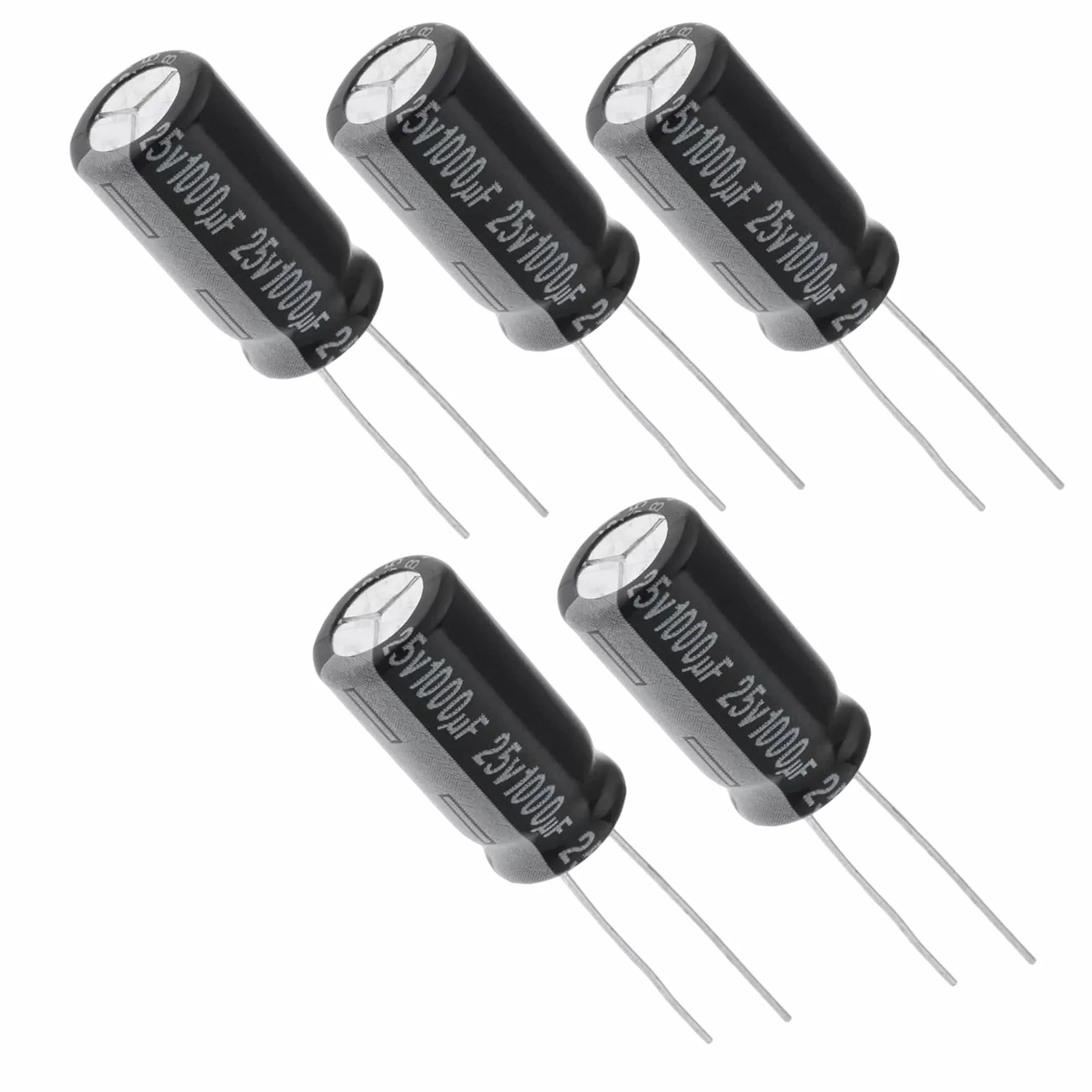 Kondensatory elektrolityczne THT 1000 μF 25 V Ø10x20 mm zestaw 5 szt