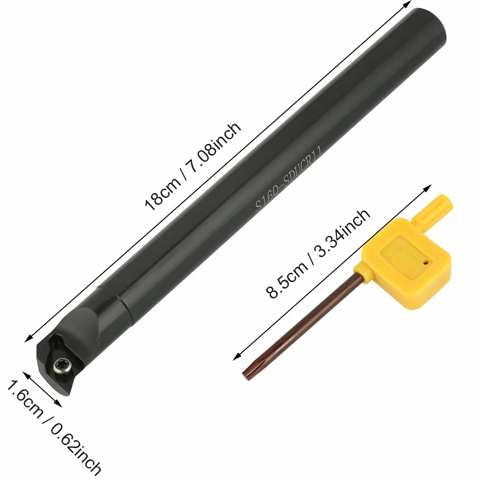 S16Q-SDUCR11 16x180mm 95° Cutter Halter für DCGT11T3 DCMT11T3 DCMW11T3 Einsatz Innengewinde Drehen Werkzeughalter