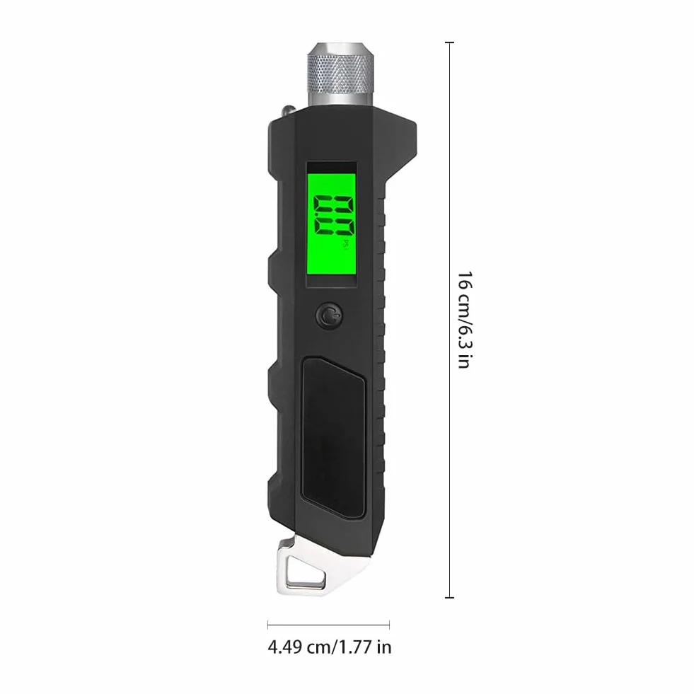Manometr Do Pomiaru Ci?nienia W Oponach - Elektroniczny Manometr Ci?nienia W Opónach,Wy?wietlacz Pod?wietlany Antypo?lizgowy Chwyt 16 do Roweru Samochodu Ci? ?arówki Naprawa Konserwacja