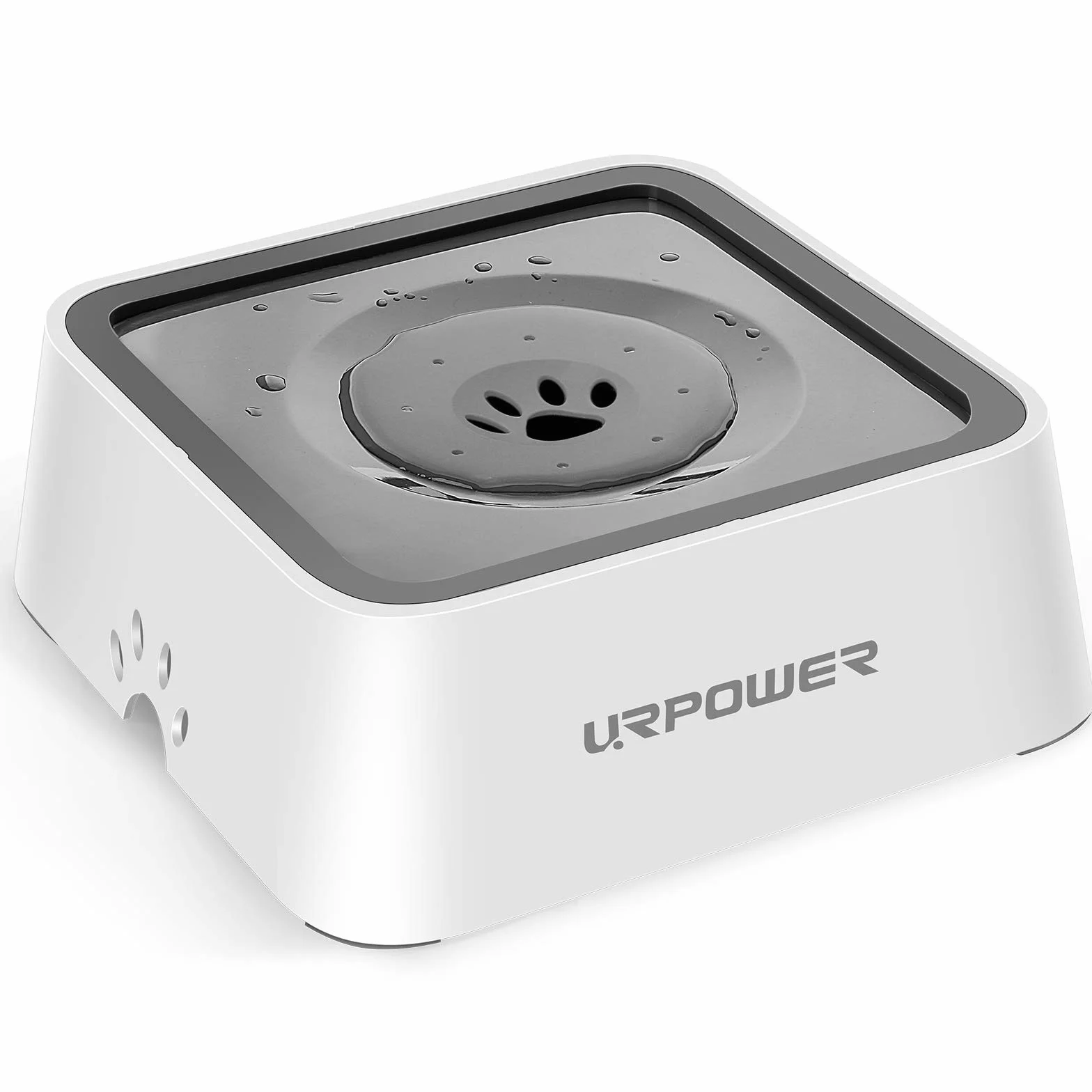 URPOWER Miska na wodę dla psa, 2 l, 2 l, duża pojemność, miska na wodę dla kota, bez rozlania, miska dla psa, z ekologicznym materiałem, powolny podajnik wody, dozownik wody dla zwierząt domowych, transportowana miska na wodę dla psów, kotów i zwierząt do