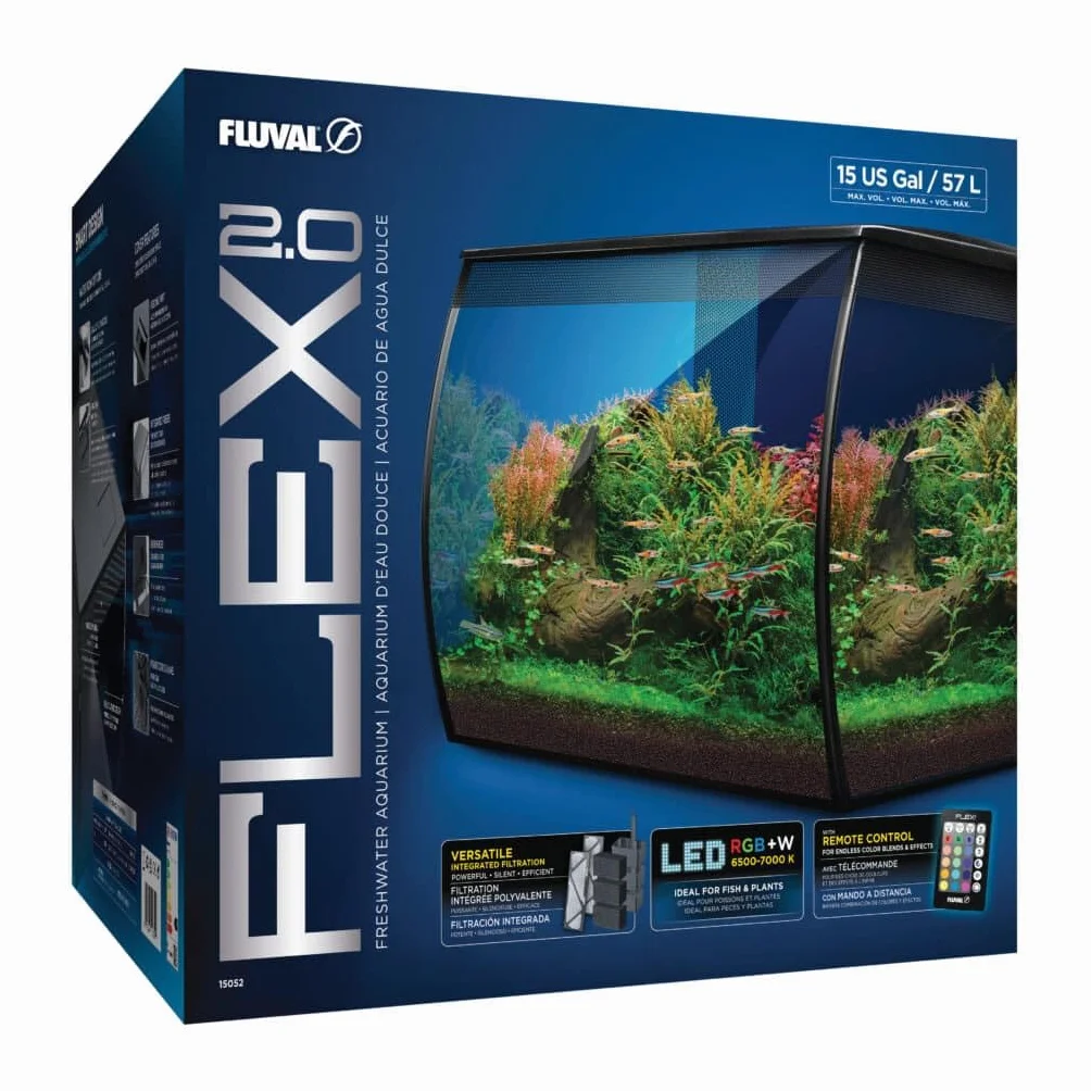 Zestaw do akwarium Fluval Flex 2.0, czarny 57 l