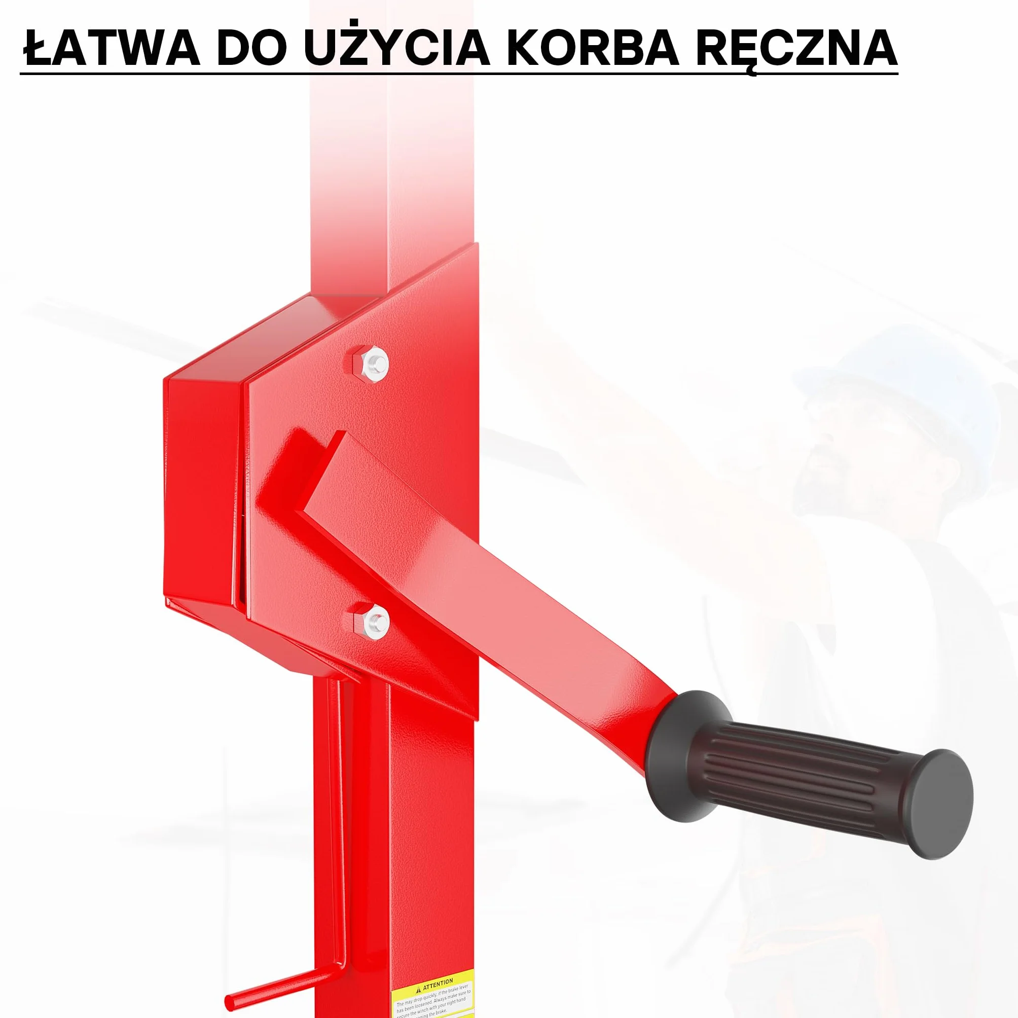 Podnośnik panelowy Wiltec 50 kg 190-330 cm 4 kółka hamulec postojowy