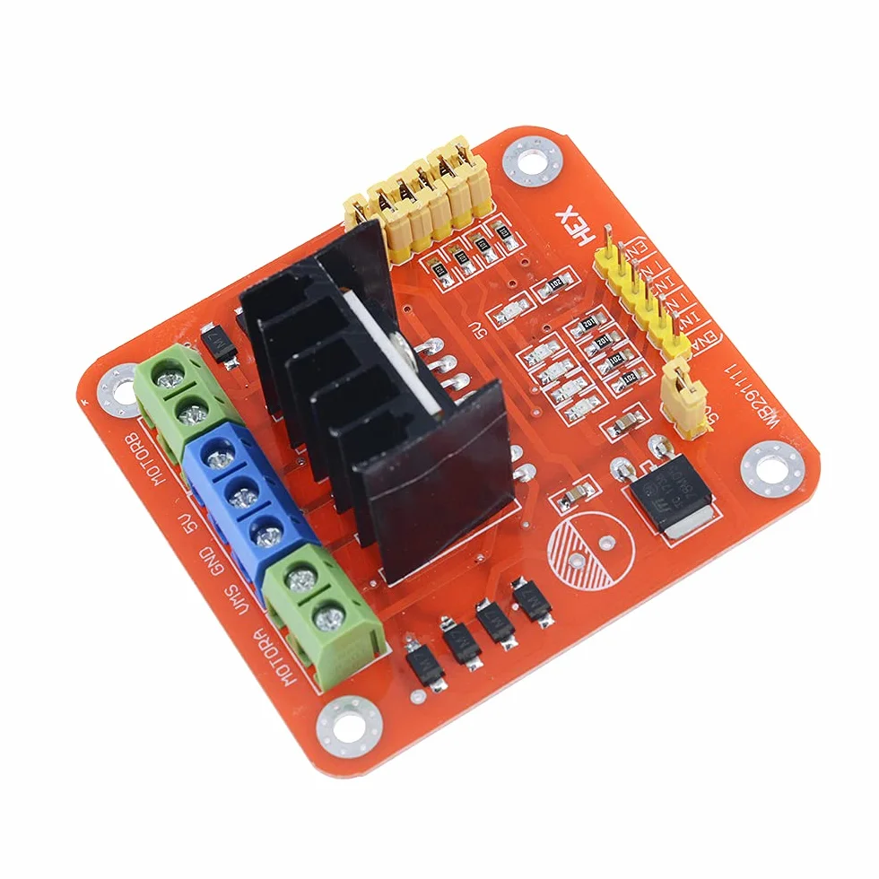 DollaTek L298N modu? sterownika silnika pr?du sta?ego podwójny mostek H silnik krokowy DC do Arduino PIC AVR