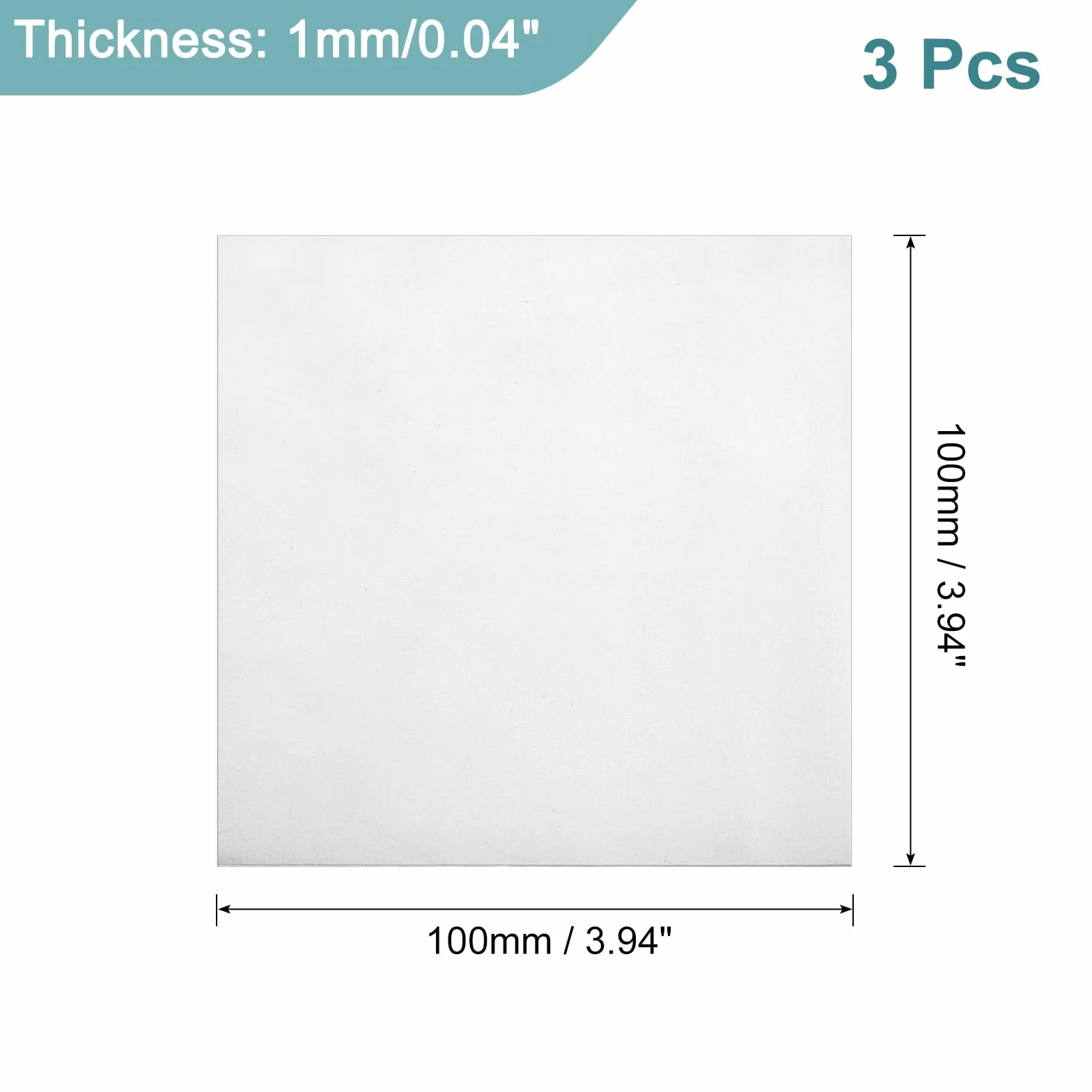 Blacha tytanowa 100 x 100 x 1 mm ze stopu tytanu do maszyn przemysłowych