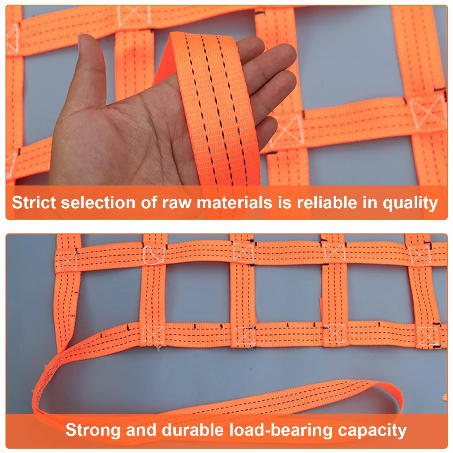 Wisząca siatka do podnoszenia ładunków 1 x 1 m 300 kg poliestrowa